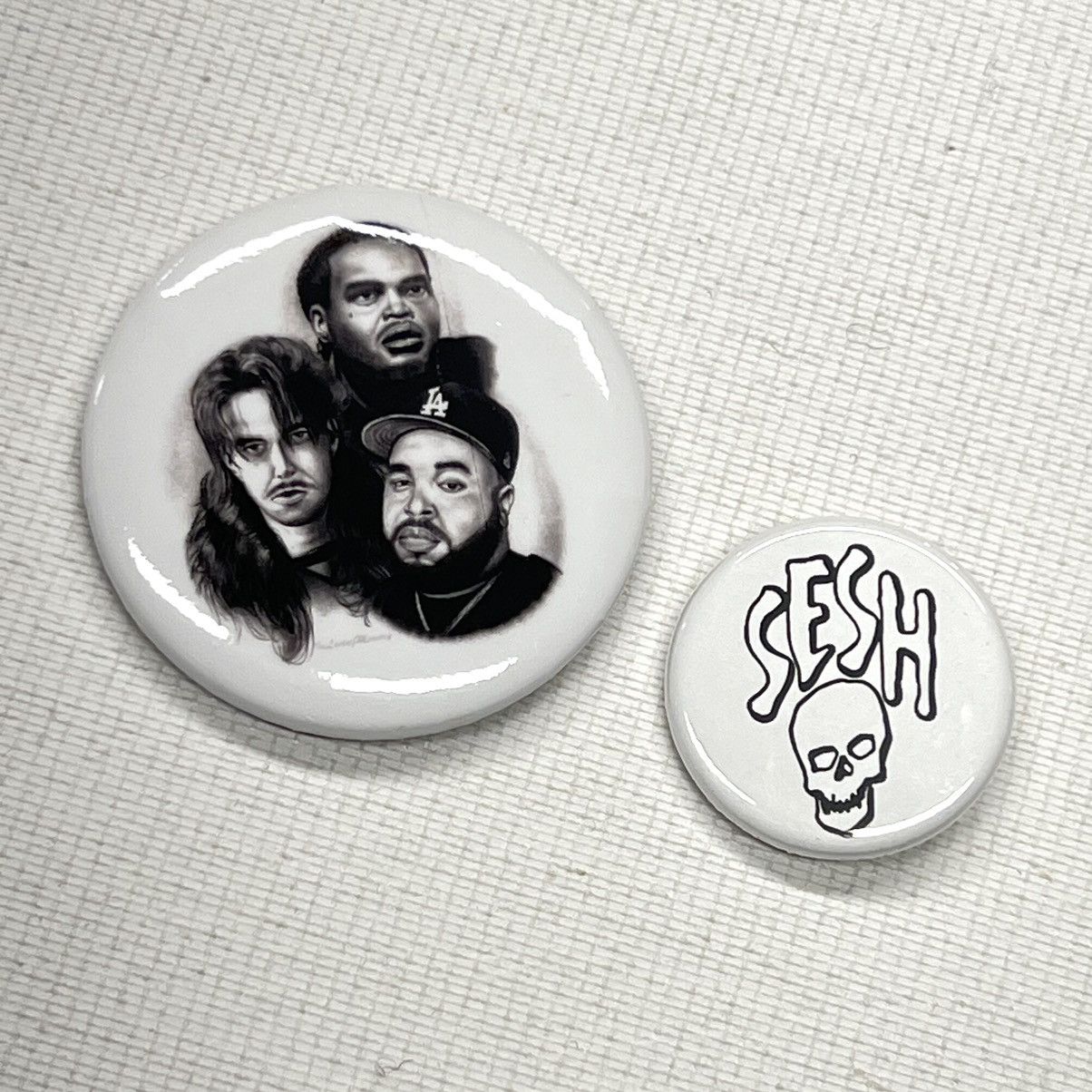 Bones × TeamSESH × Xavier Wulf / Hollow Squad NEW Team Sesh Bones Pin Button Eddie Baker Wulf SET OF 2 Size ONE SIZE - 1 Thumbnail