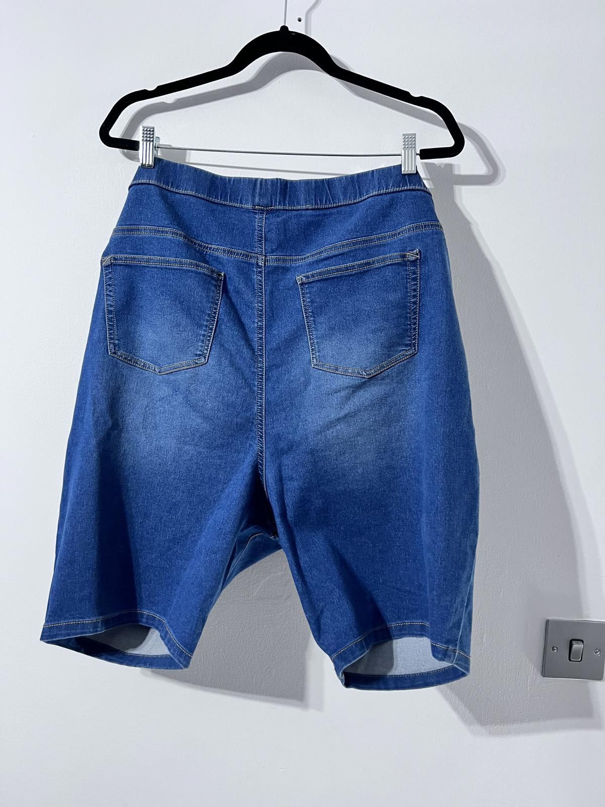 Other Simply Be Denim Blue Stretch Shorts – UK 24 Size 42" / US 20 - 5 Thumbnail