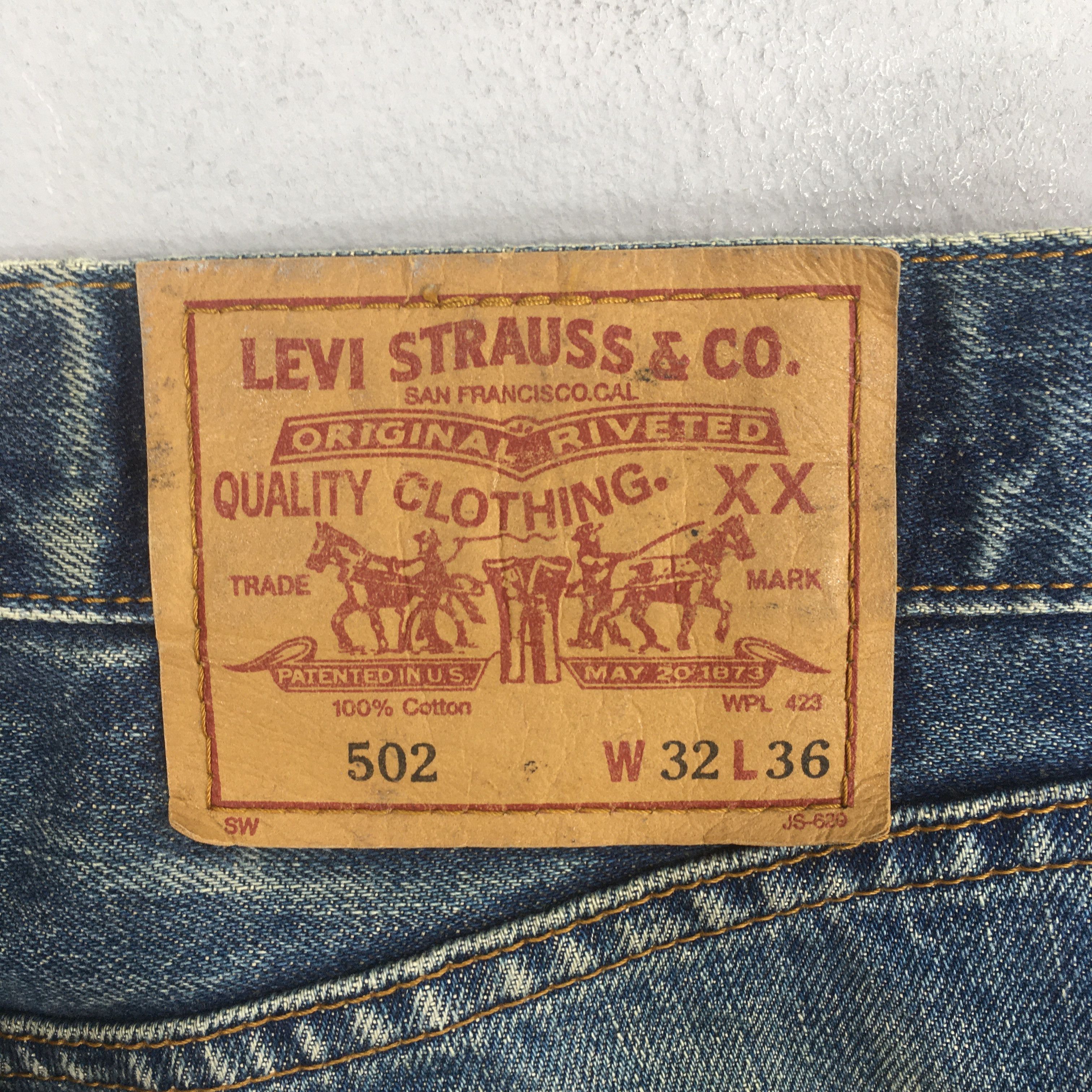 Levi's 32x29.5 Vintage 90s Levis 502 LVC Big E Japan Faded S2038 Size US 32 / EU 48 - 12 Thumbnail