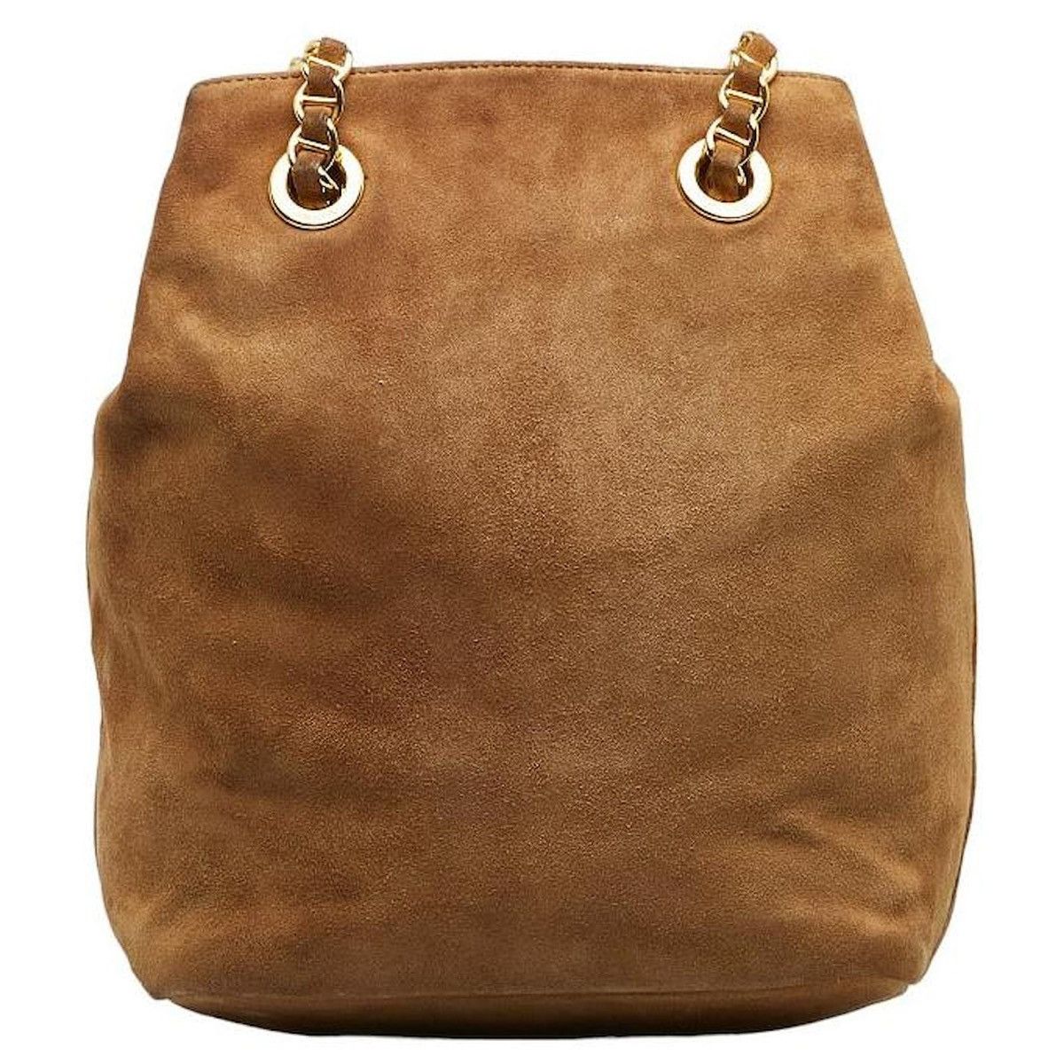 Prada Prada Brown Chain Suede Leather Shoulder Bag Size ONE SIZE - 3 Thumbnail