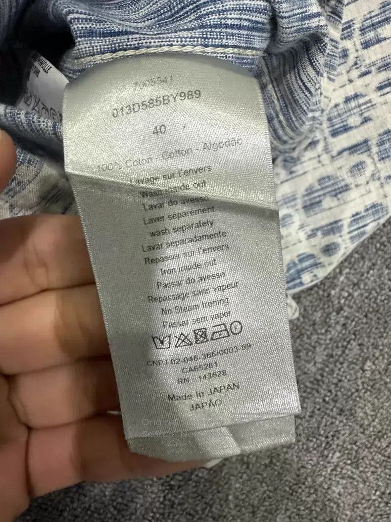 Dior Dior White and blue full-print shirt Size US XXS / EU 40 - 4 Thumbnail