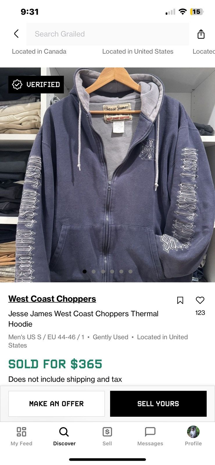 West Coast Choppers West Coast Choppers Og 90’s Zip-Up Size US L / EU 52-54 / 3 - 8 Thumbnail
