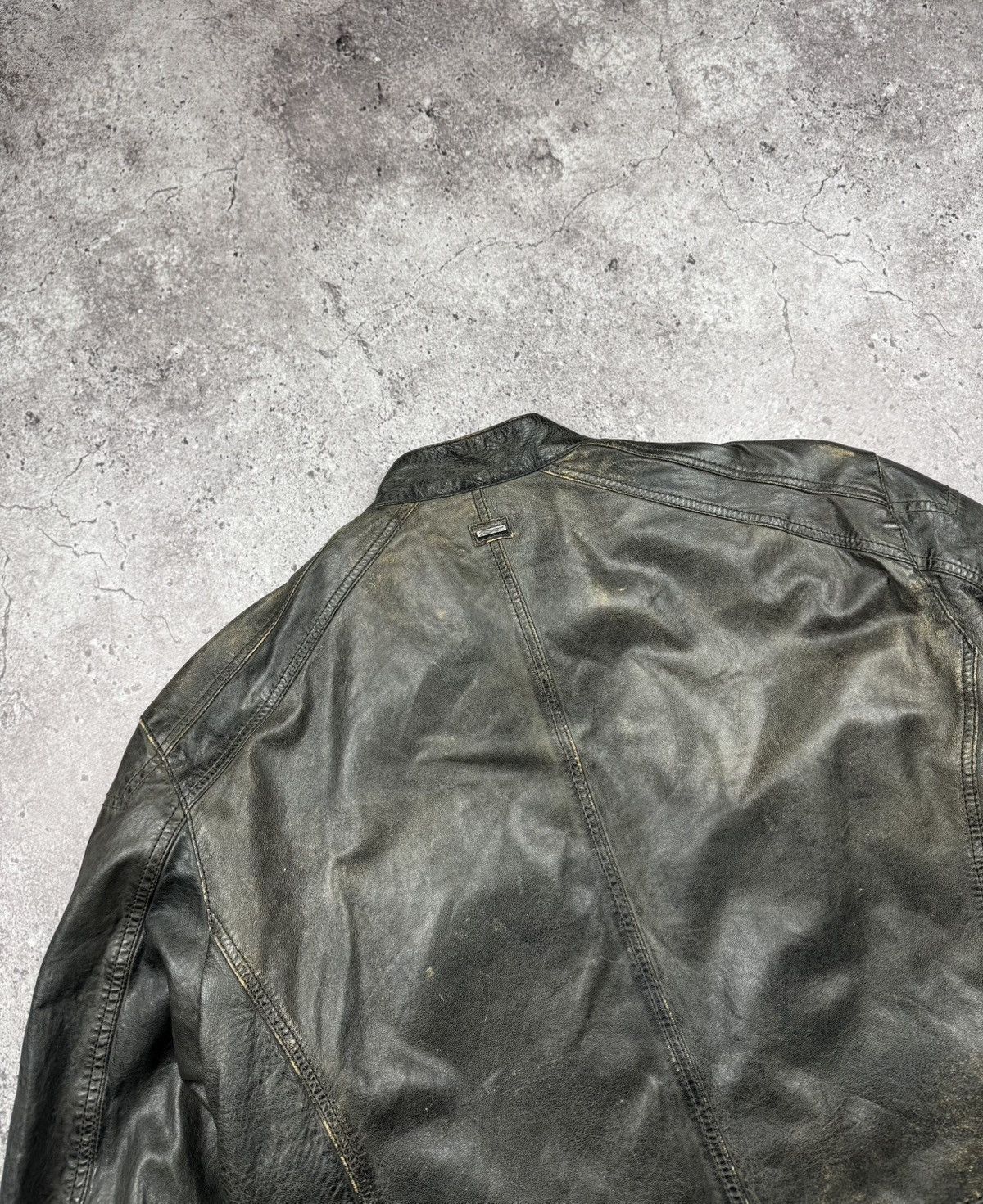 Vintage Crazy Vintage Punk Distressed Leather Jacket Japan Y2K Style Size US L / EU 52-54 / 3 - 13 Thumbnail