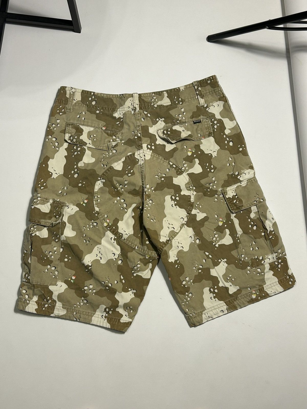 Stussy × Vintage Stussy Vintage Cargo Shorts Camo Mens Size 30 Size US 30 / EU 46 - 7 Thumbnail