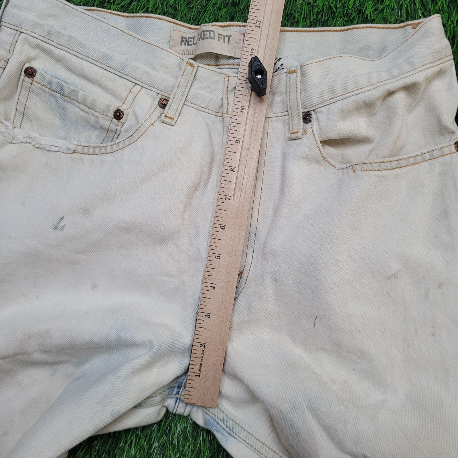 Levi's Y2K Style Levis Jorts Mens 32 Thrashed Painter Destroyed Size US 32 / EU 48 - 9 Thumbnail