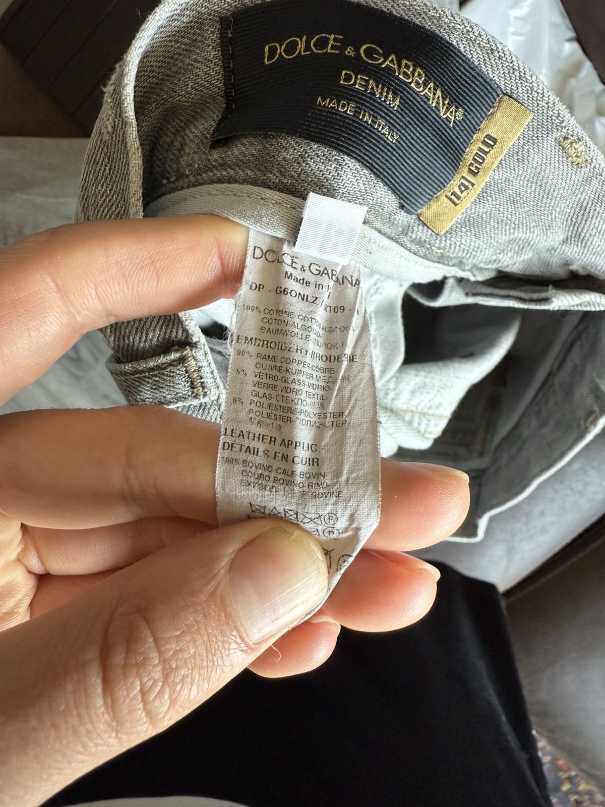 Dolce & Gabbana Grey Distressed Jeans with Embroidered Bee Size US 32 / EU 48 - 12 Thumbnail