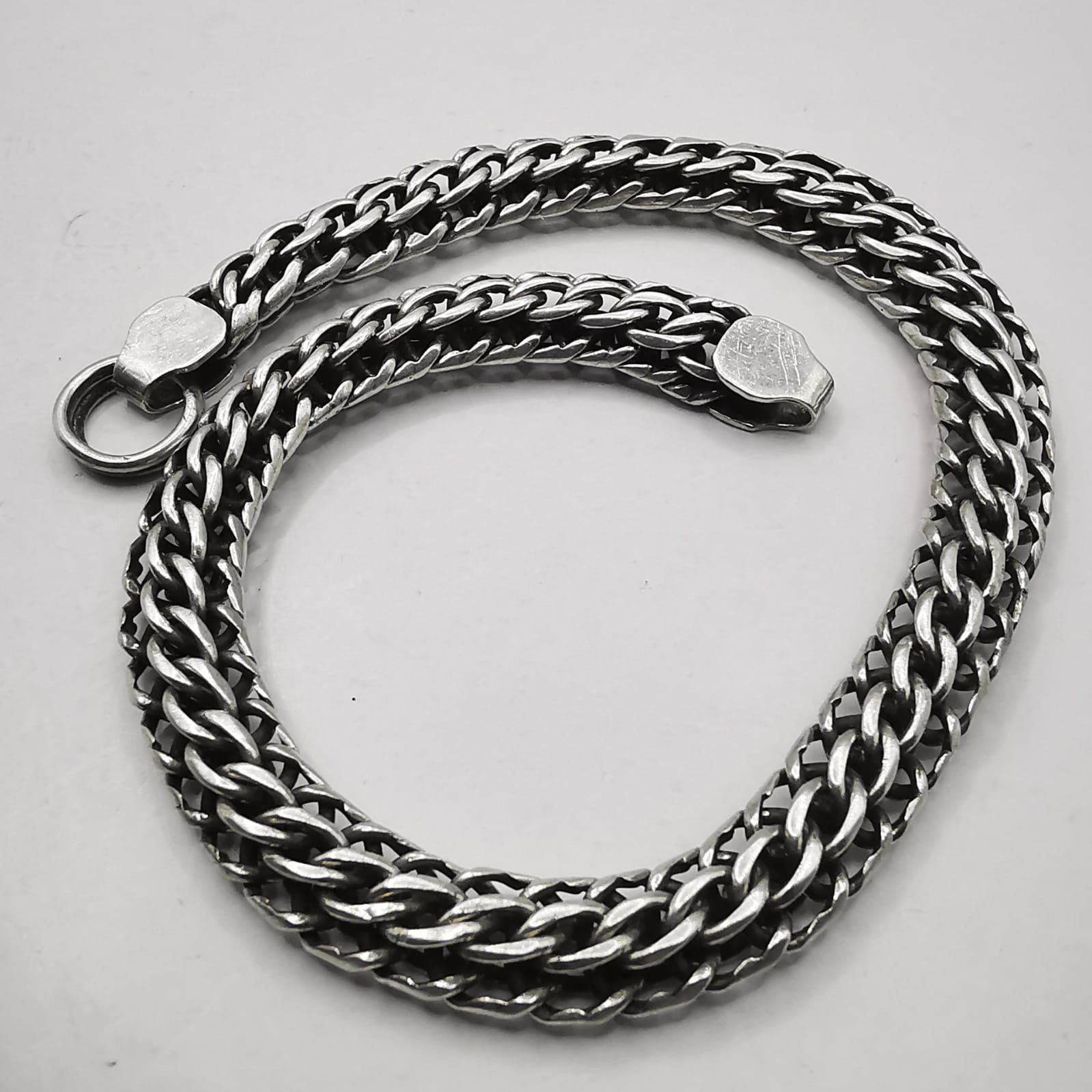 Sterling Silver Vintage Bracelet Jewelry,925 Sterling Silver,Handmade 18,34g Size ONE SIZE - 7 Thumbnail