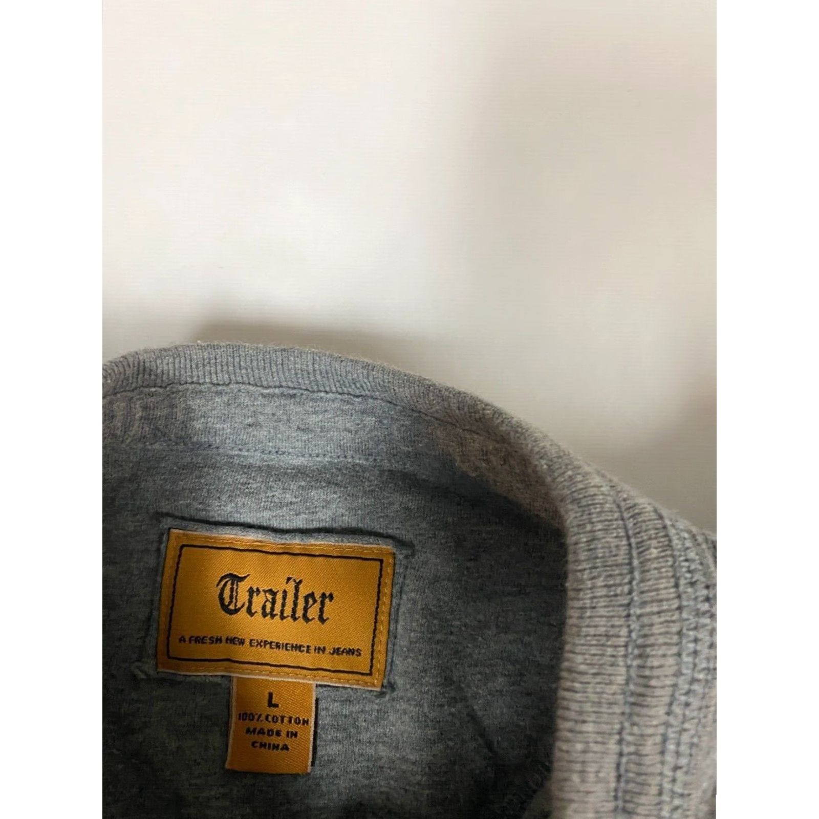 Vintage Trailer T-Shirt Mens L Gray Barons Logo Crew Neck Short Sleeve Cotton Solid Regular Size US L / EU 52-54 / 3 - 4 Thumbnail