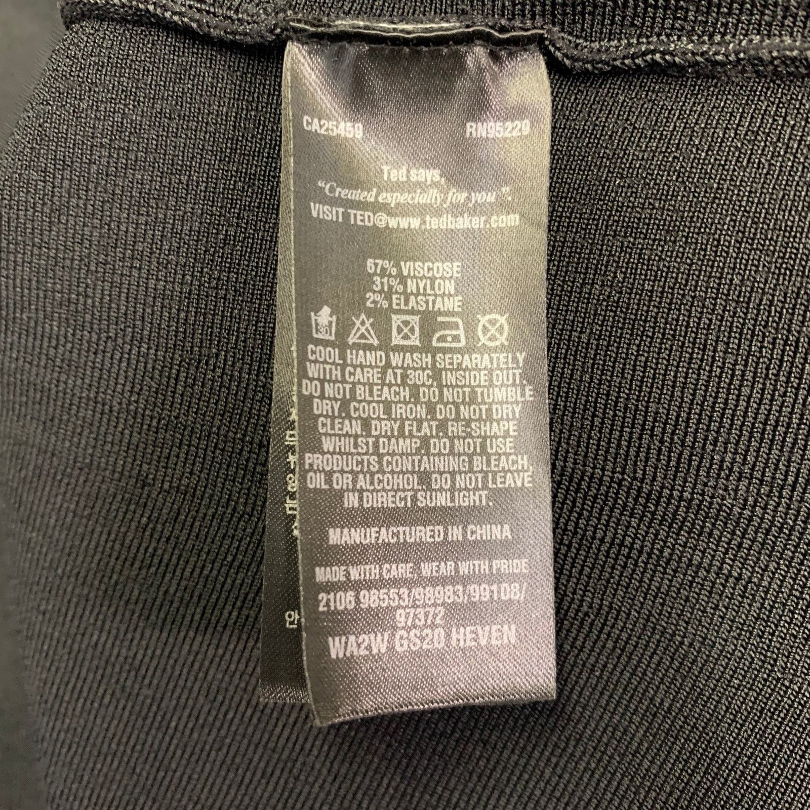 Ted Baker TED BAKER Size S Black Viscose Blend A-Line Above Knee Skirt Size 27" / US 4 / IT 40 - 7 Thumbnail