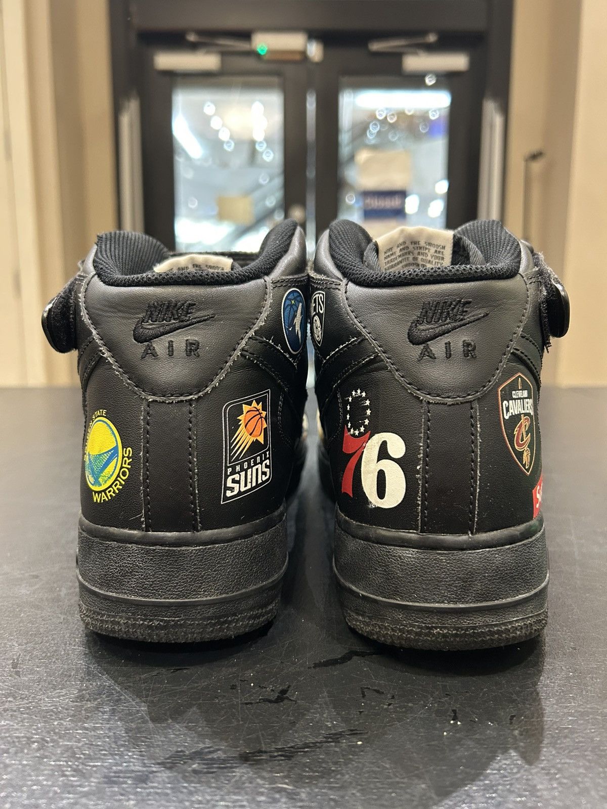 Nike × Supreme Nike Air Force 1 Mid ‘Supreme NBA Black’ Size US 10 / EU 43 - 5 Thumbnail