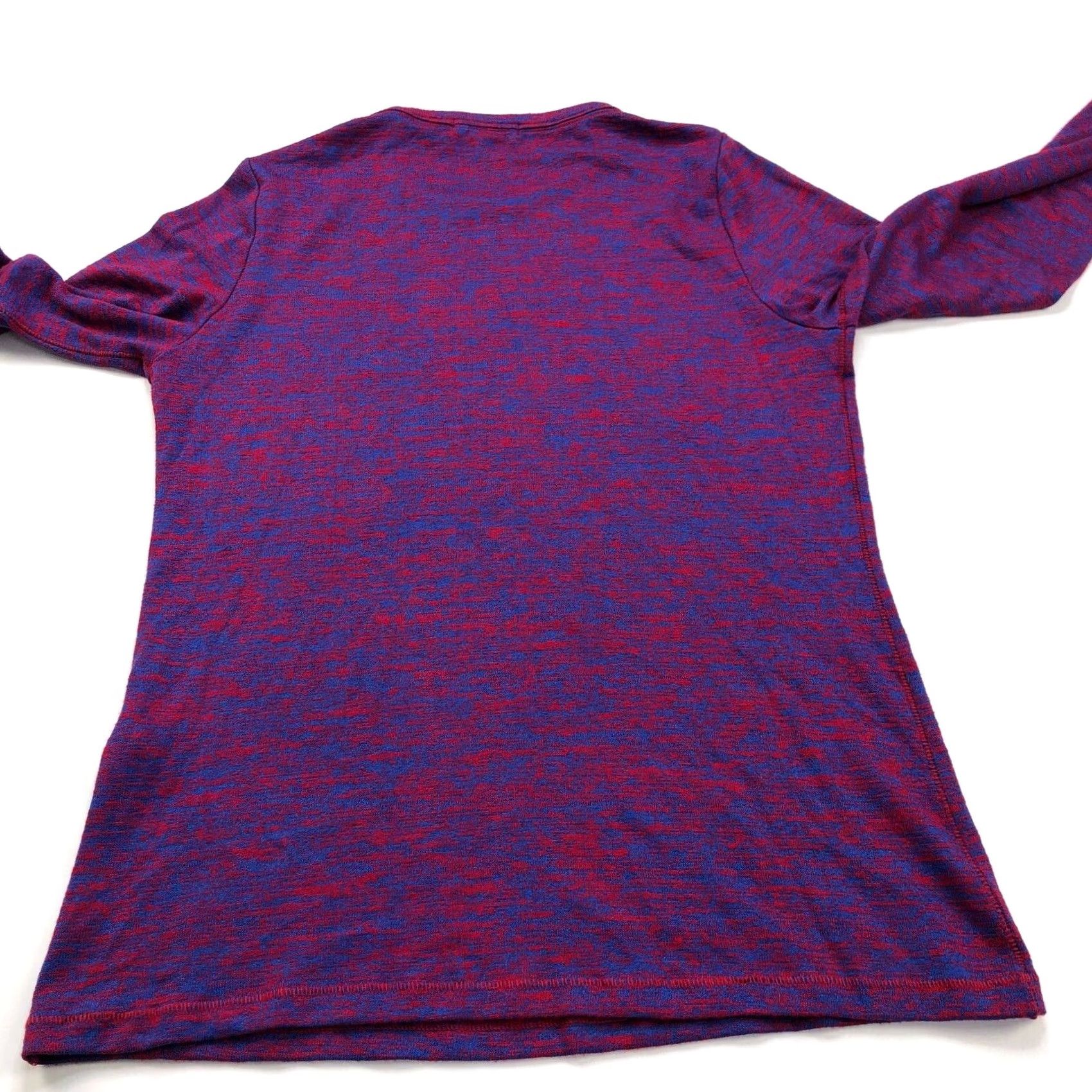 Rag & Bone Rag & Bone Large Red Blue Knit Women's Crew Neck Pullover Sweater Rayon Size L / US 10 / IT 46 - 4 Thumbnail