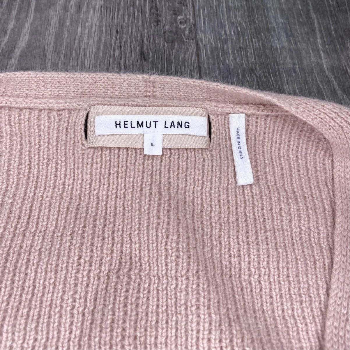 Helmut Lang Women’s Archival Helmut Lang Oversized Beige Bondage Sweater Size L / US 10 / IT 46 - 15 Thumbnail