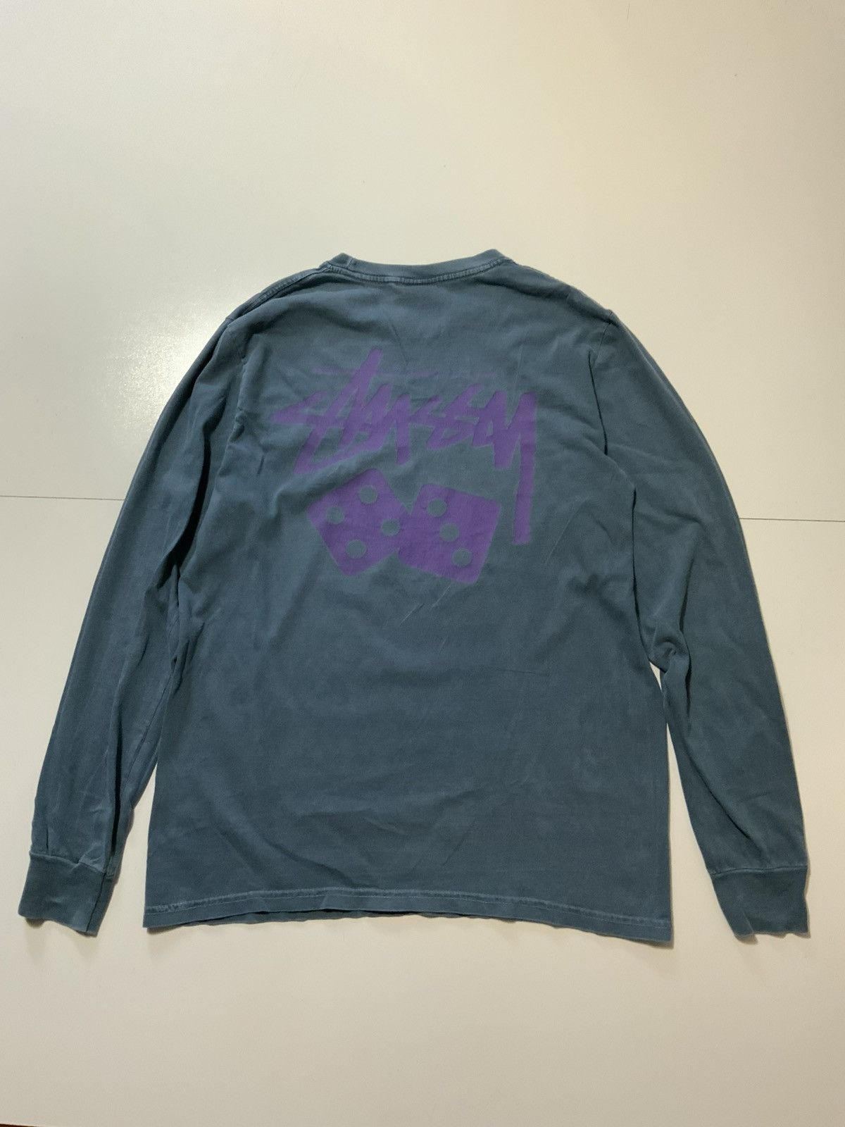 Stussy Stussy Pigment Dyed Blue Dice Skateboarding Graphic T-Shirt Size US S / EU 44-46 / 1 - 3 Thumbnail
