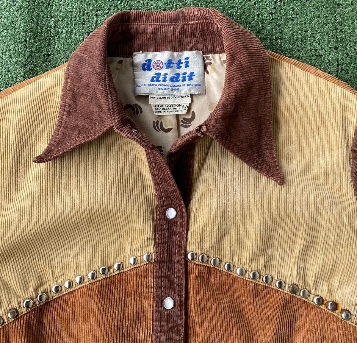 Vintage VTG 70’s Dotti Didit Corduroy Silver Studded Jacket Womens Size S / US 4 / IT 40 - 4 Thumbnail