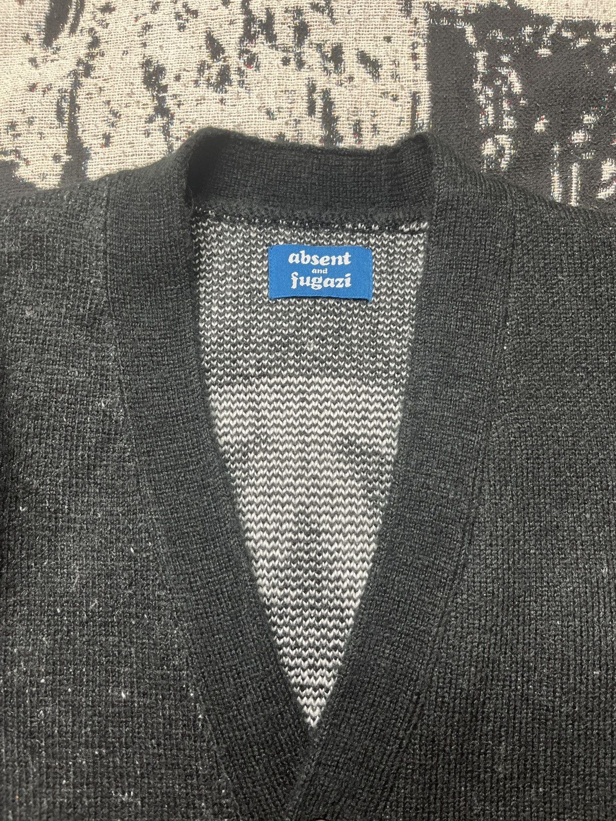 Absent × Fugazi Absent x Fugazi Monogram Knit Cardigan Size US M / EU 48-50 / 2 - 5 Thumbnail
