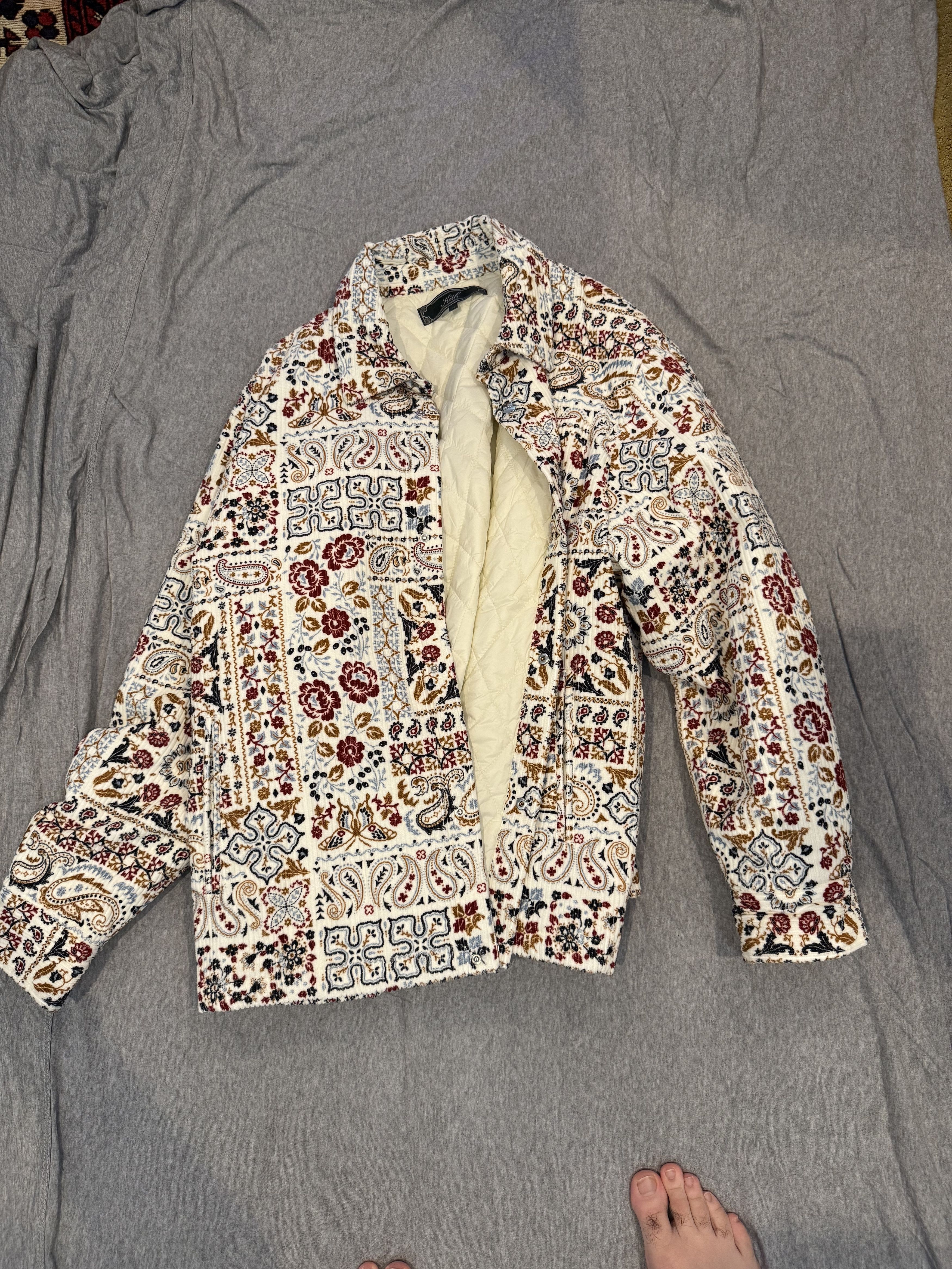 Kith Kith Paisley Brixton Puffed Shirt Jacket Sandrift Size US XL / EU 56 / 4 - 5 Thumbnail