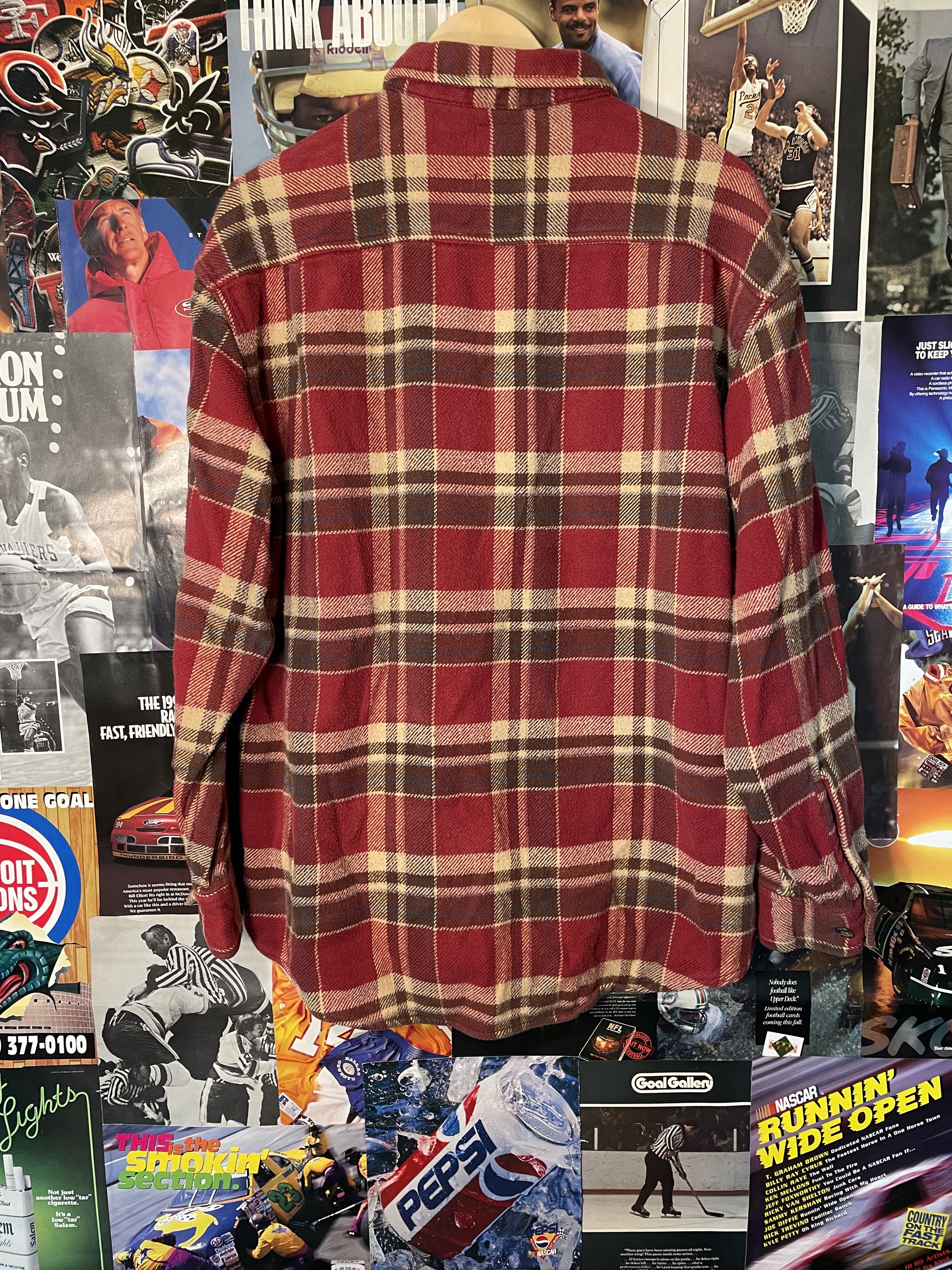 Vintage Vintage Red Flannel Size US XL / EU 56 / 4 - 3 Thumbnail