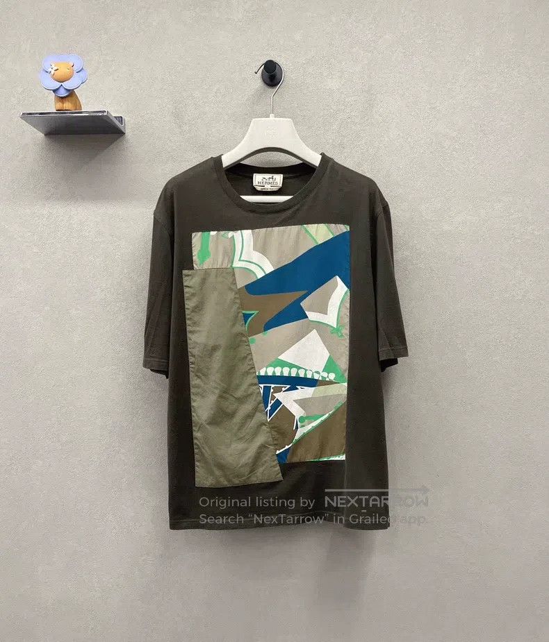 Hermes Hermes Short-sleeved T-shirt, pure cotton, seaweed green, Size US S / EU 44-46 / 1 - 1 Thumbnail
