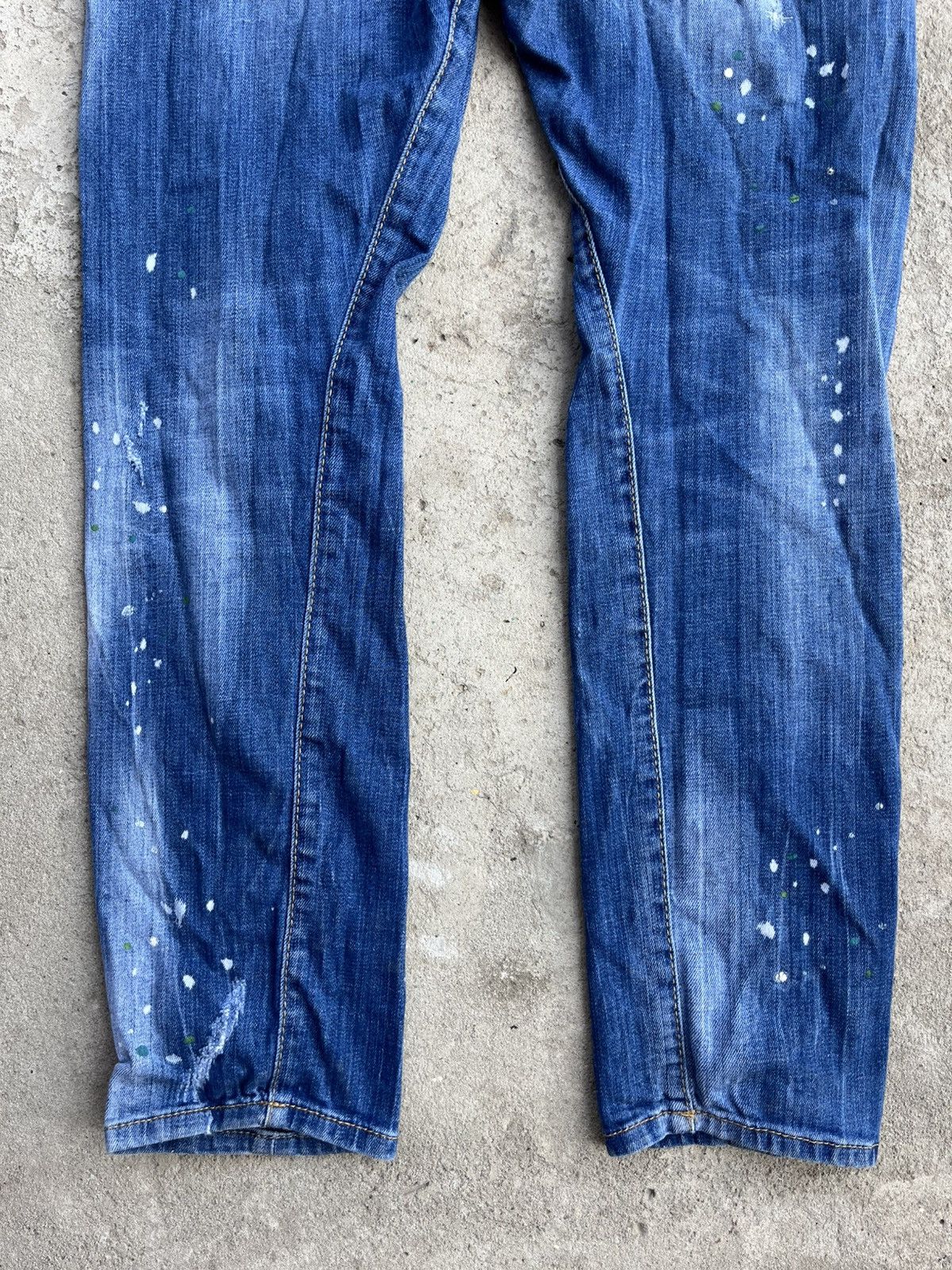 Dsquared2 SS18 Dsquared2 Painted Distressed Slim Fit Jeans Size US 29 - 18 Thumbnail