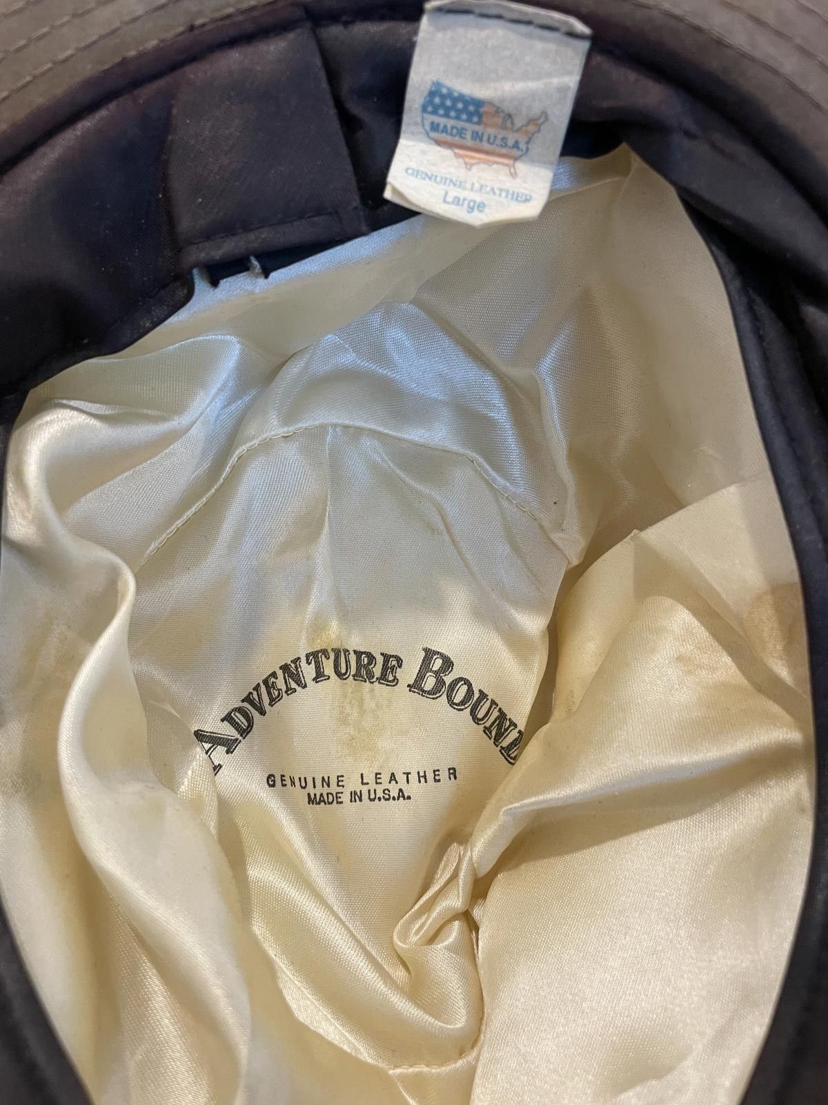 Adventure Bound Adventure Bound Genuine Leather Hat - Tan Size ONE SIZE - 3 Thumbnail