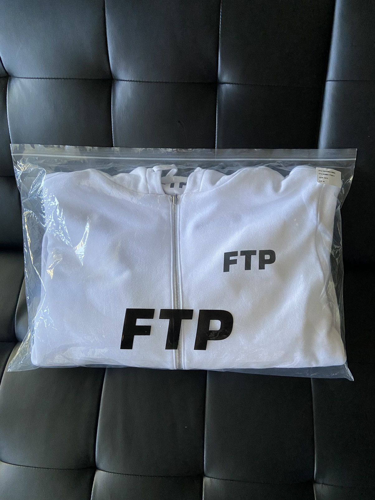 image of Fuck The Population Ftp White Reversible Hoodie All Over Logo, Men's (Size Medium)
