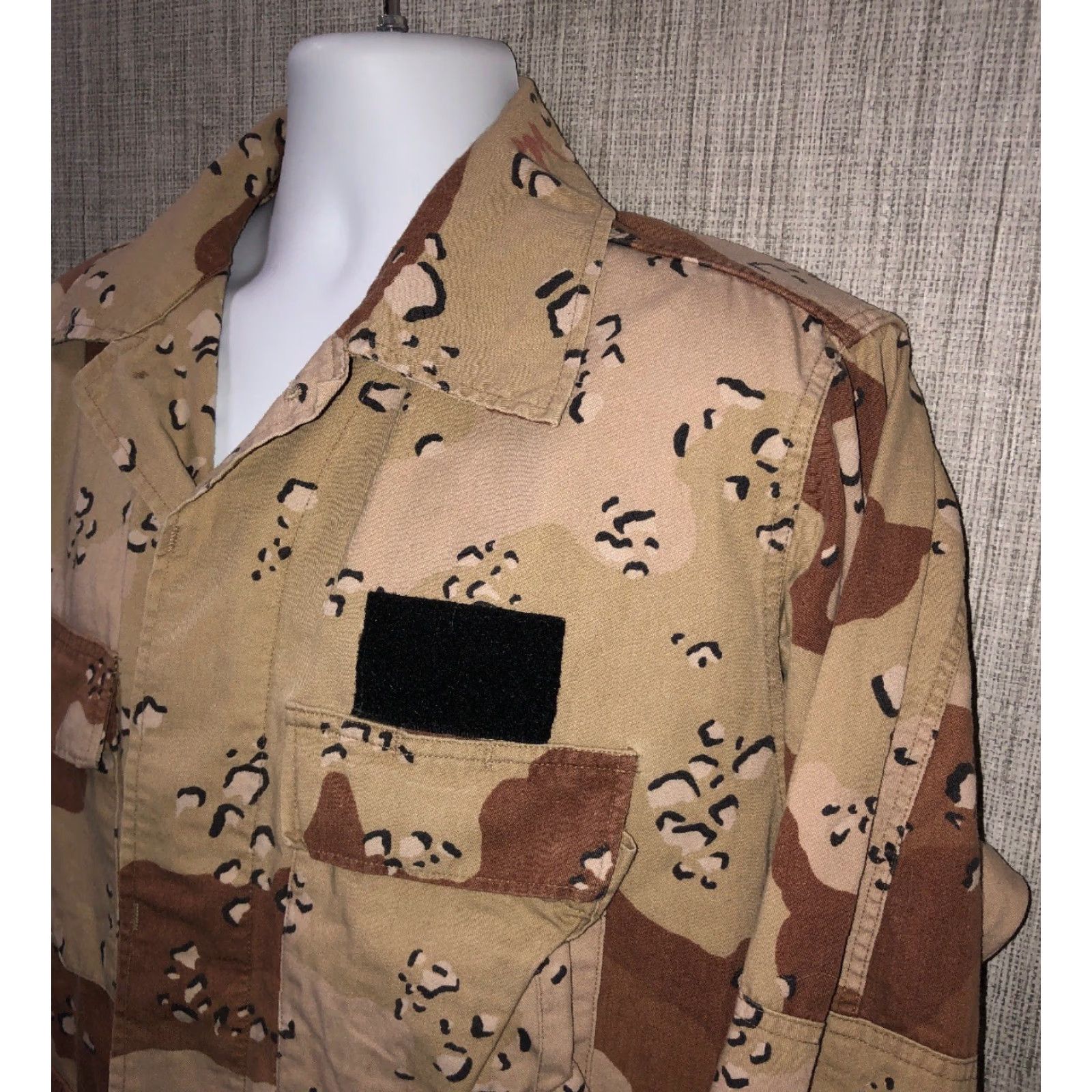 Vintage VINTAGE Military Jacket Mens Brown Button Front Size M Size US M / EU 48-50 / 2 - 2 Thumbnail