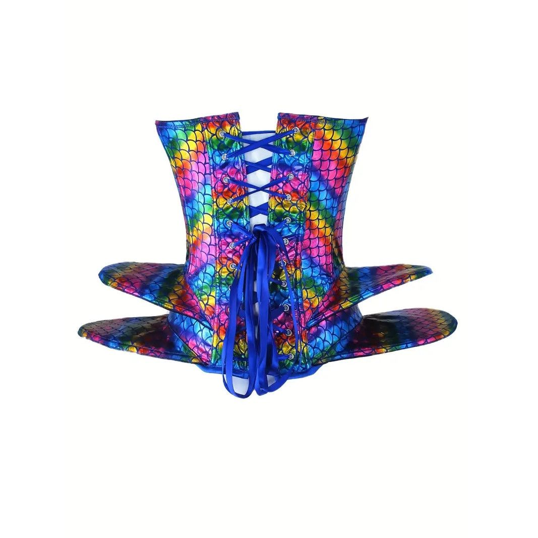 Other Rainbow Mermaid Scale Corset Holographic Festival Top M Size M / US 6-8 / IT 42-44 - 3 Thumbnail