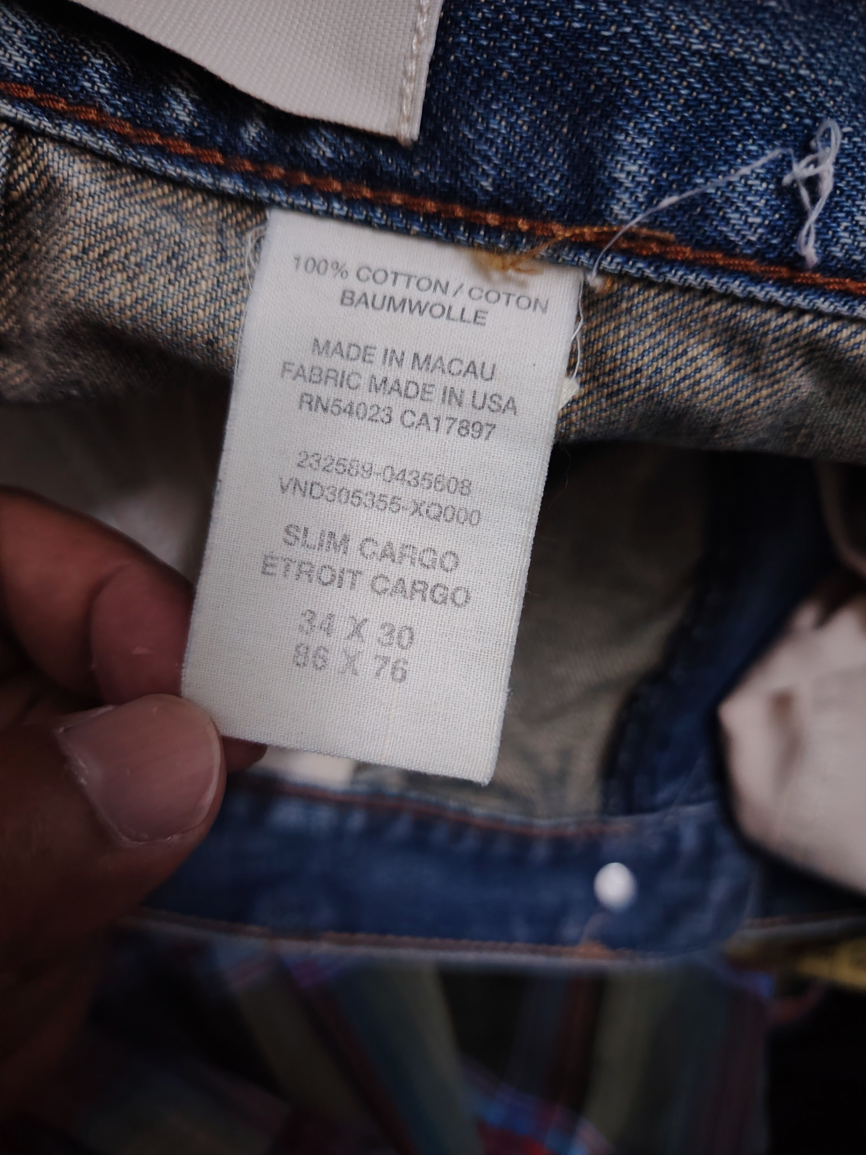 Gap 💥Best Offer💥Vintage Gap Slim Cargo Denim Size US 36 / EU 52 - 16 Thumbnail