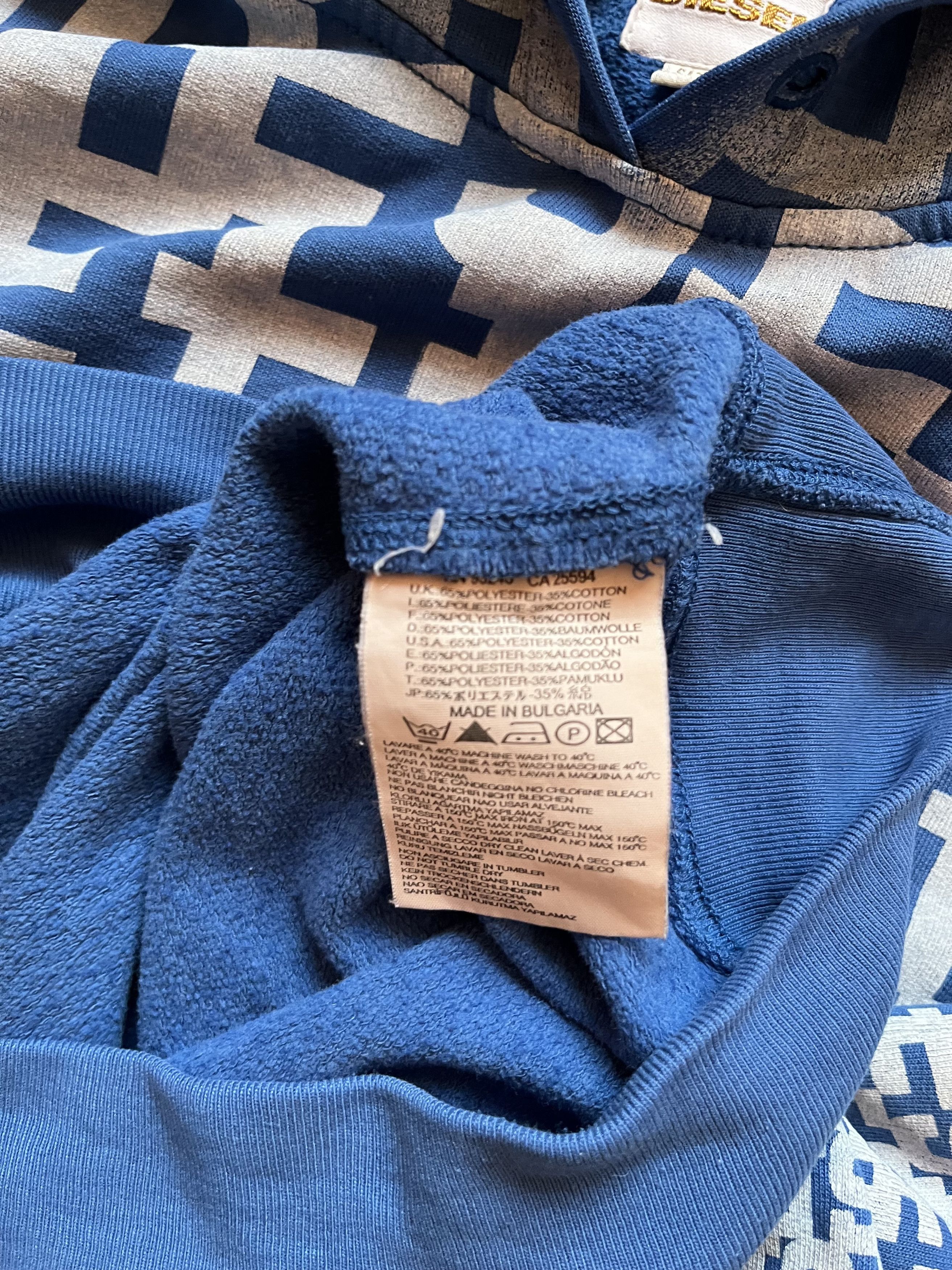 Diesel Share Vintage Diesel 90's Overprinted Big Logo Blue Hoodie Size US M / EU 48-50 / 2 - 4 Thumbnail