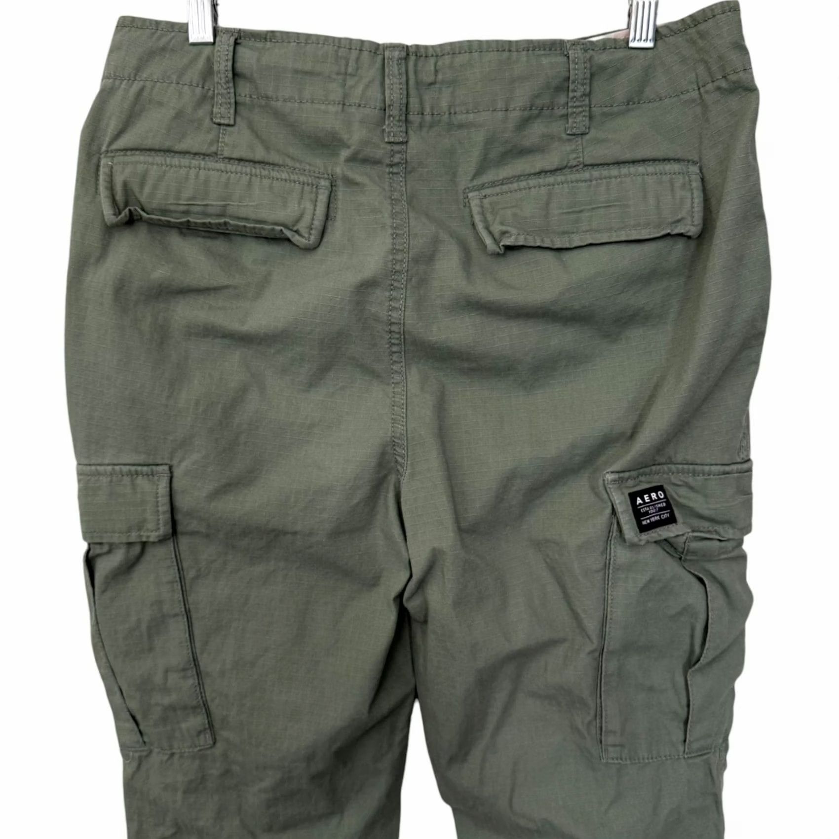 Aeropostale Aeropostale Pants Cargo Rip-Stop Green 32x30 Mens Relaxed Fit 100% Cotton Cargo Pocket Tapered Inseam 30” Size US 32 / EU 48 - 6 Thumbnail