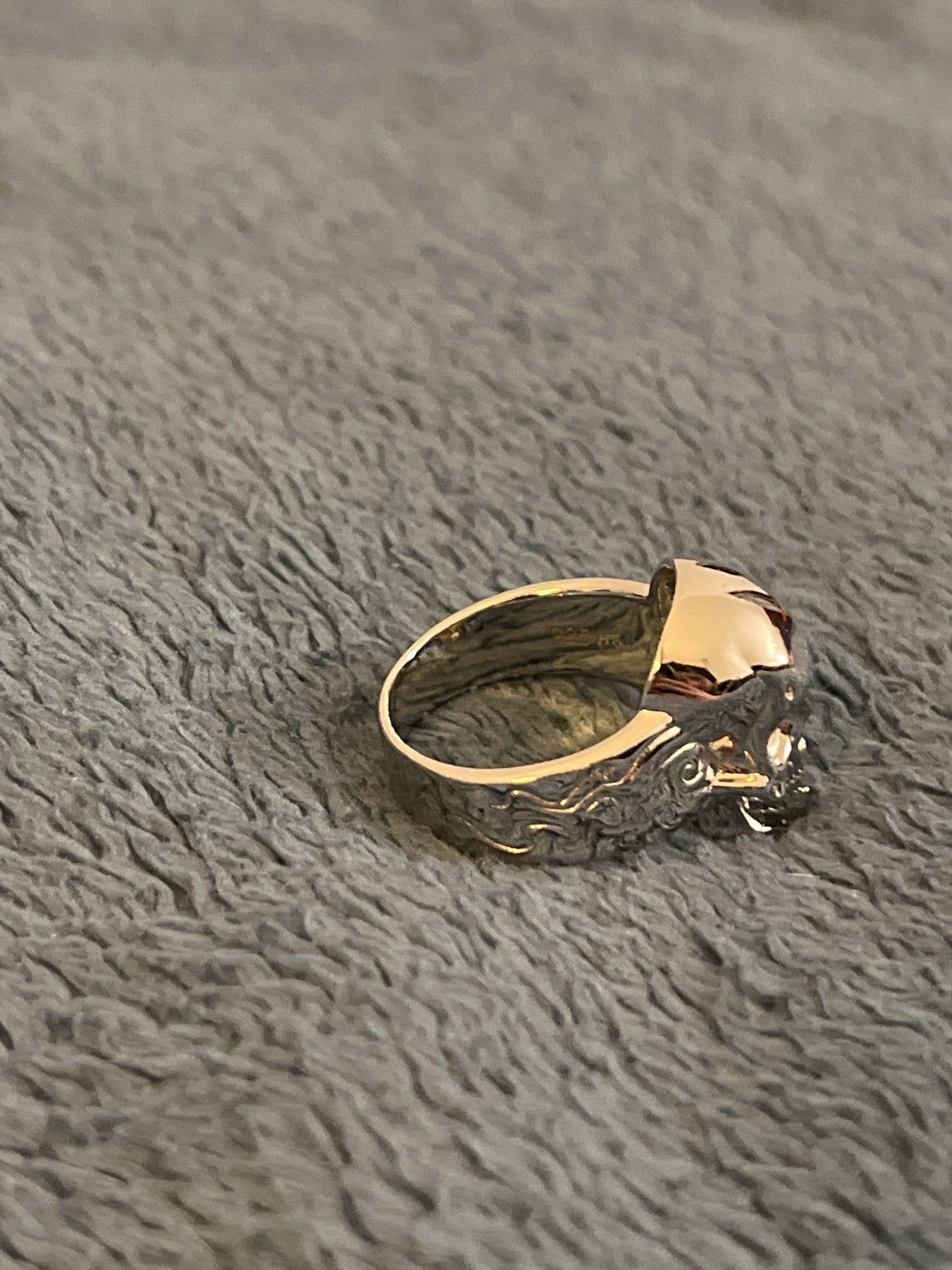Jewelry Hard Jewelry Silver Hallucinogen Skull Ring Size ONE SIZE - 3 Thumbnail