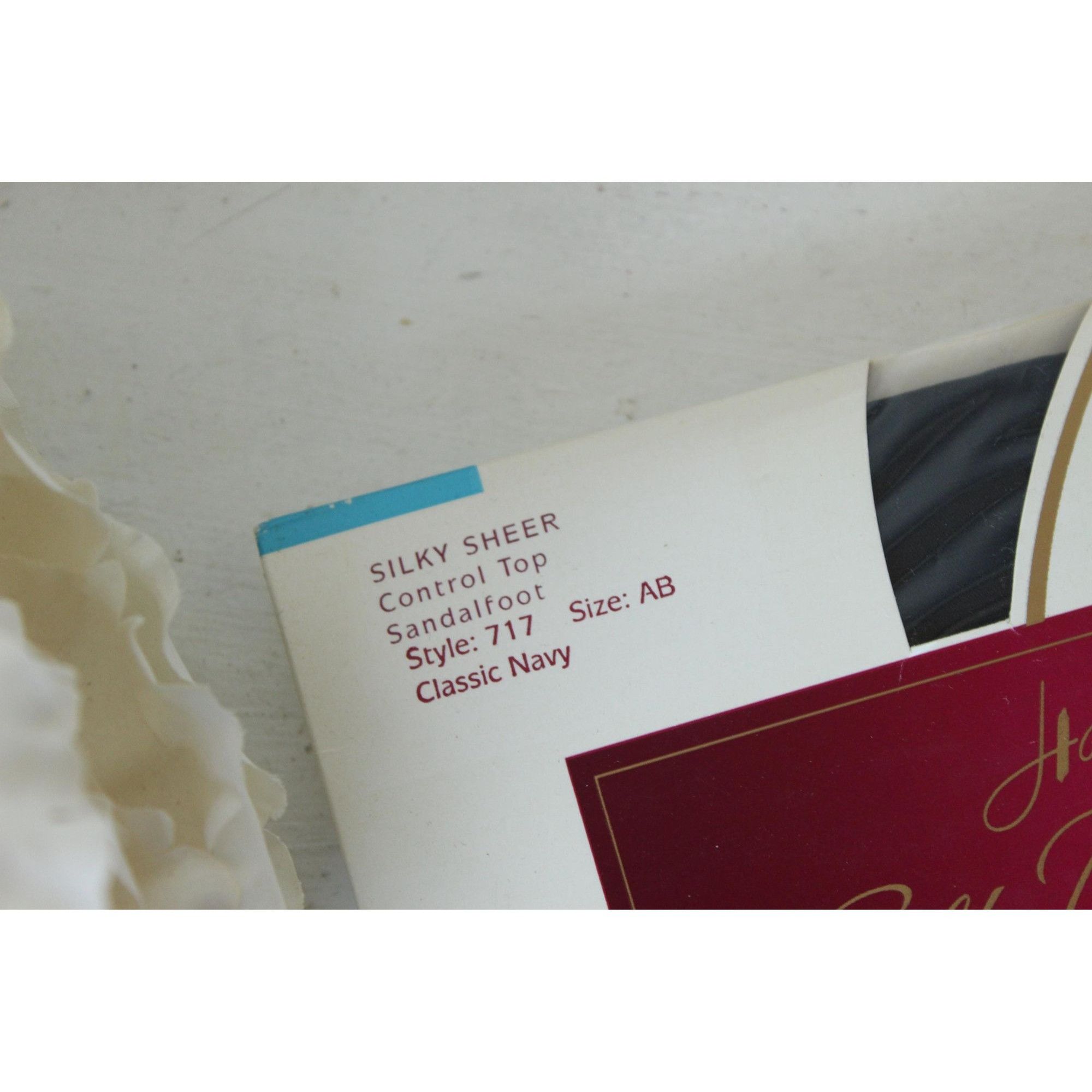 Vintage Vintage 1990s 2000s Pantyhose, New NOS, Hanes Classic Navy, Size ONE SIZE - 4 Thumbnail