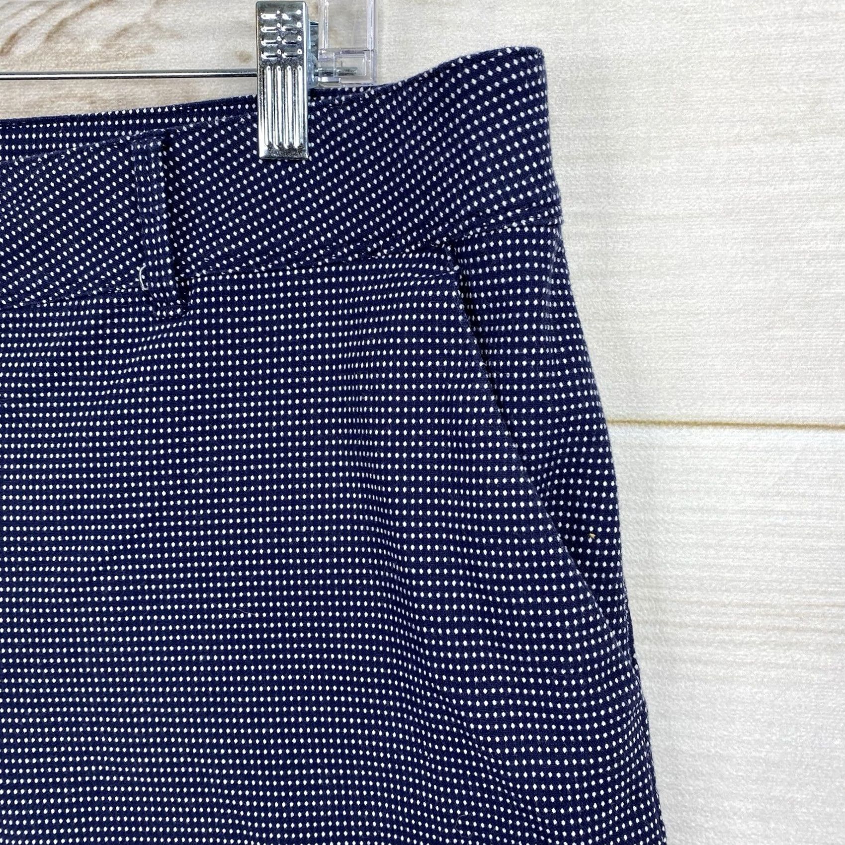 Vintage The Limited Shorts Womens 16 Blue Polka Dot Stretch Twill Classic Preppy Pockets Size 38" / US 16 / IT 52 - 2 Thumbnail
