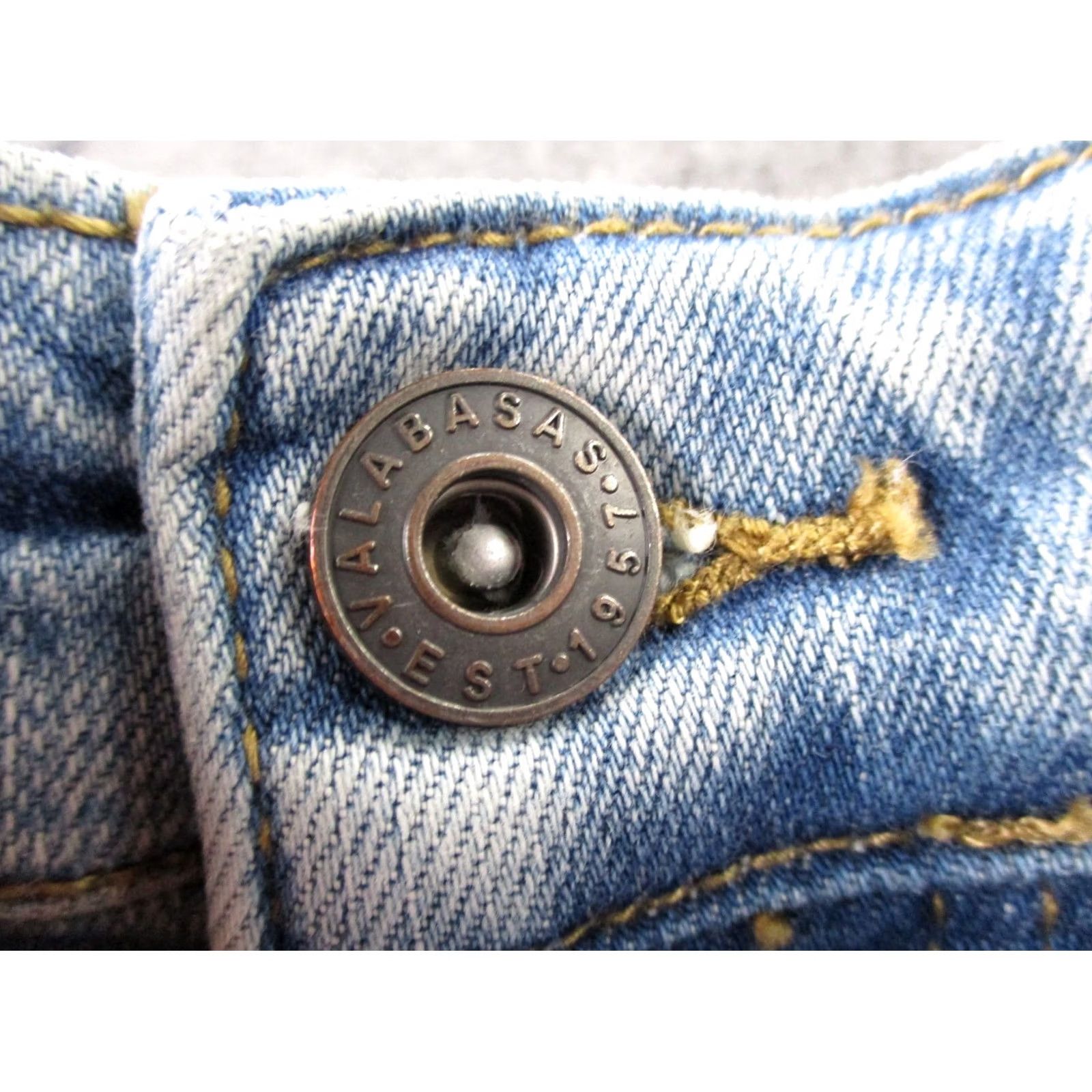 Denime Valabasas Jeans Womens 30 Blue Denim Stretch Casual Skinny Distressed Jeans (5-Pocket) Regular Inseam 34in Mens? Size 28" / US 6 / IT 42 - 7 Thumbnail