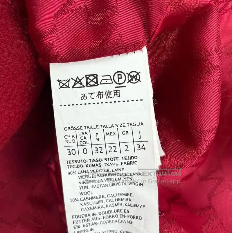 Max Mara MaxMara Red Wool Women's Coat . Size XXS / US 00 / IT 34 - 5 Thumbnail