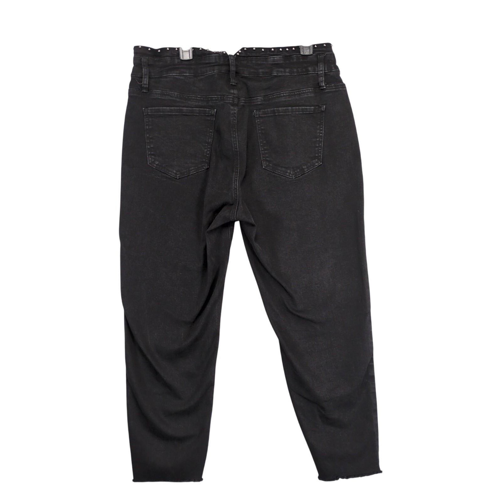 Other Satin Doll Women's 20 Stretch Black Denim Cropped Jeans Size 42" / US 20 - 3 Thumbnail