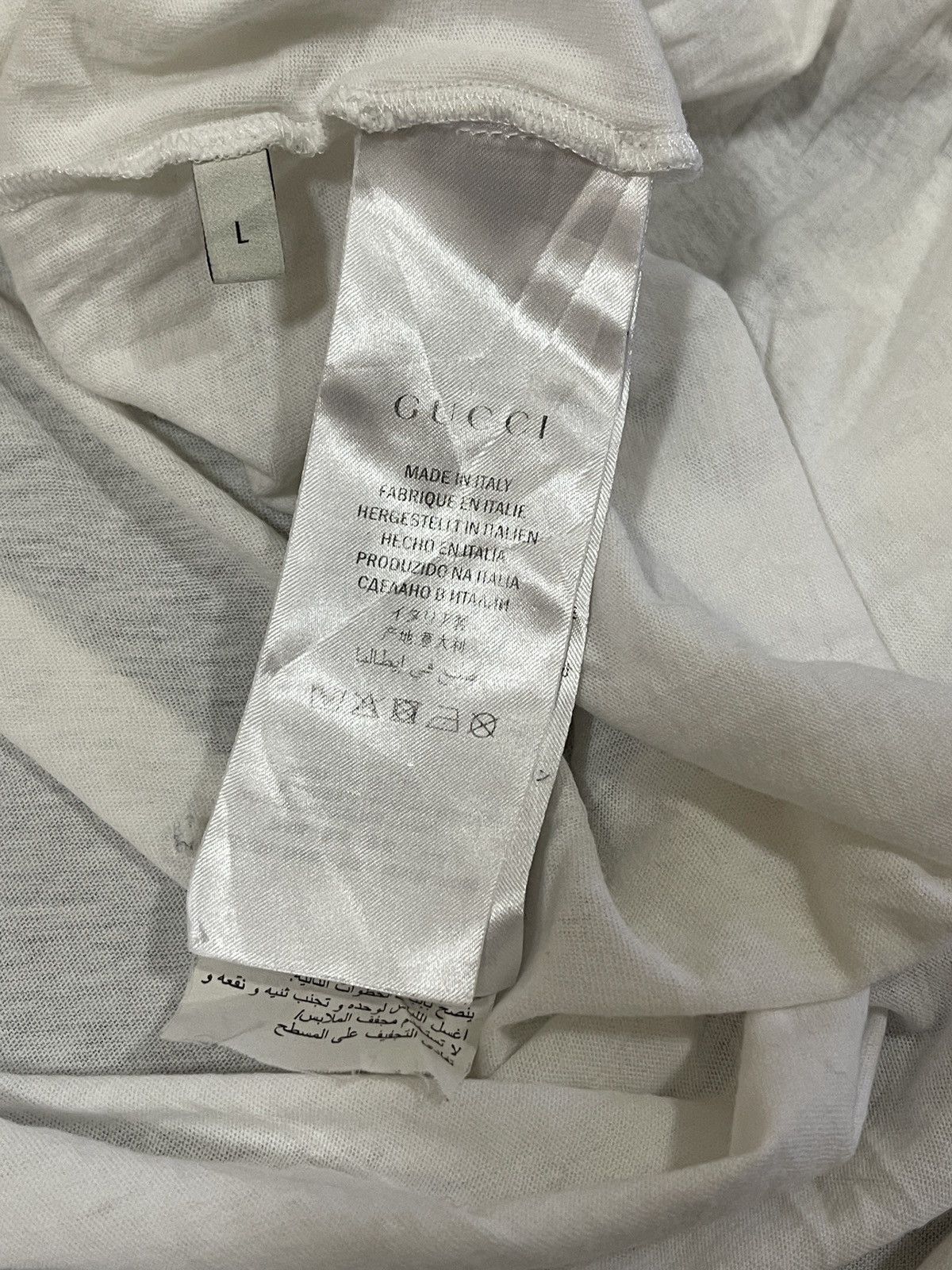 Gucci 🔥A$AP ROCKY🔥Gucci Classic Logo White Tee - size L Size US L / EU 52-54 / 3 - 7 Thumbnail