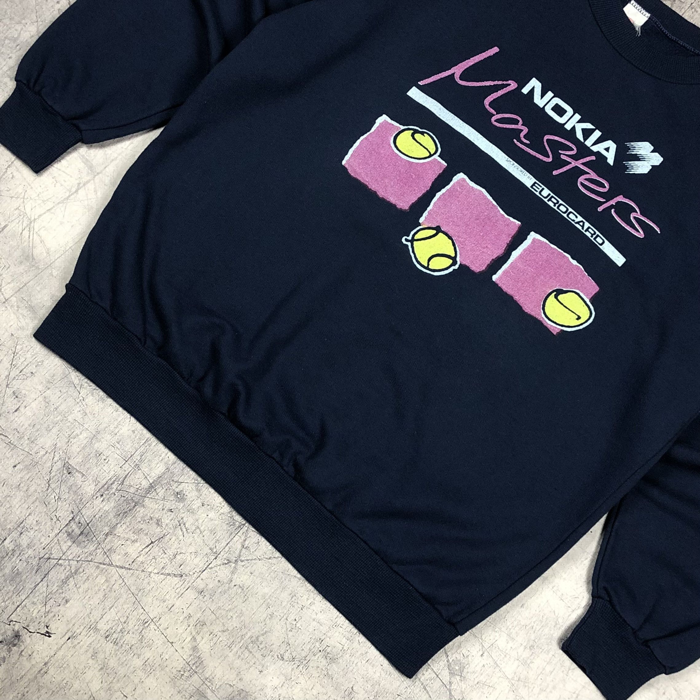 Motorola Vintage 90s Nokia Masters Eurocard Tennis Sweatshirt Size US M / EU 48-50 / 2 - 8 Thumbnail