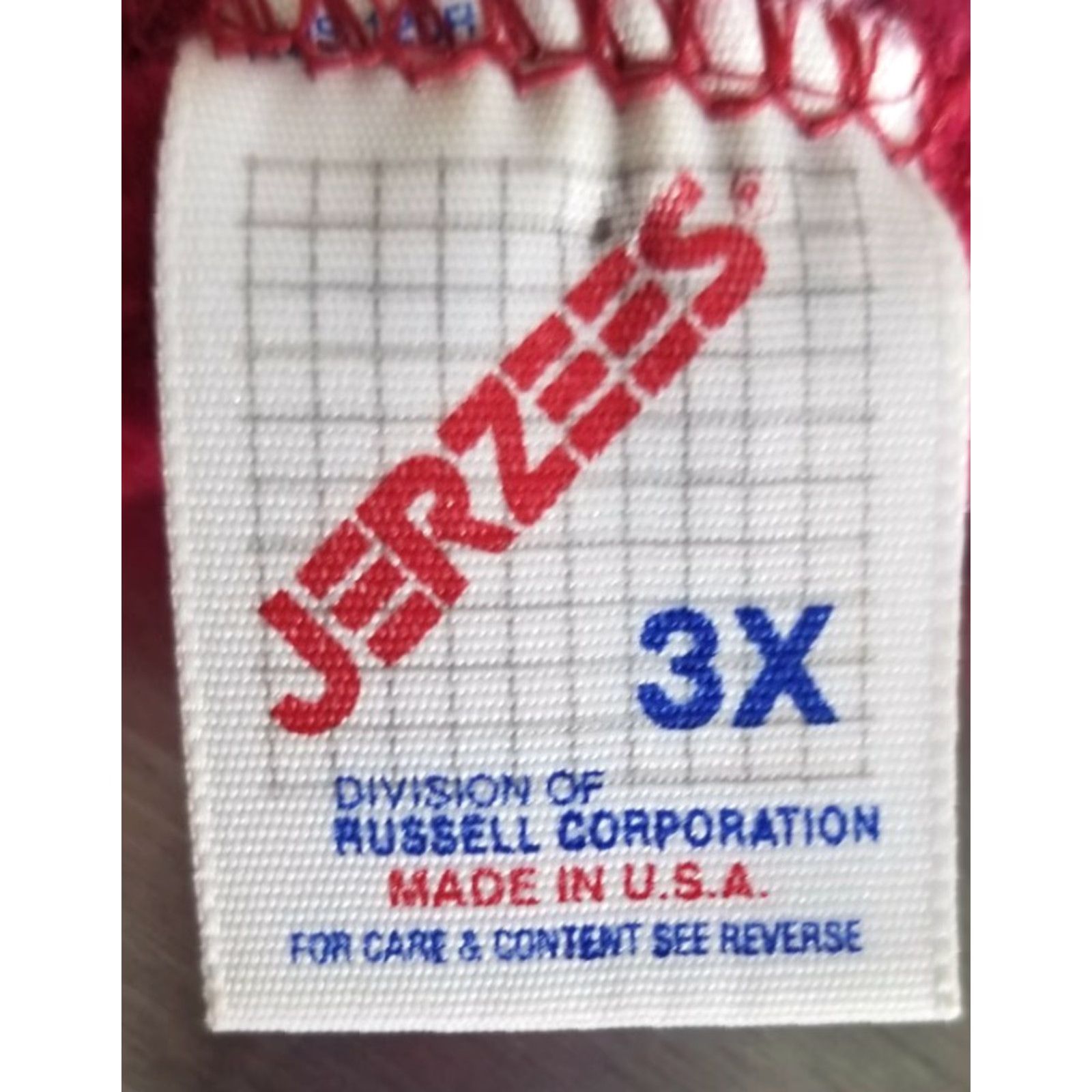 Jerzees VINTAGE Jerzees Sweatshirt 3XL Mens Crewneck Red USA 90s Pullover Long Sleeve Cotton Blend Size US XXL / EU 58 / 5 - 3 Thumbnail