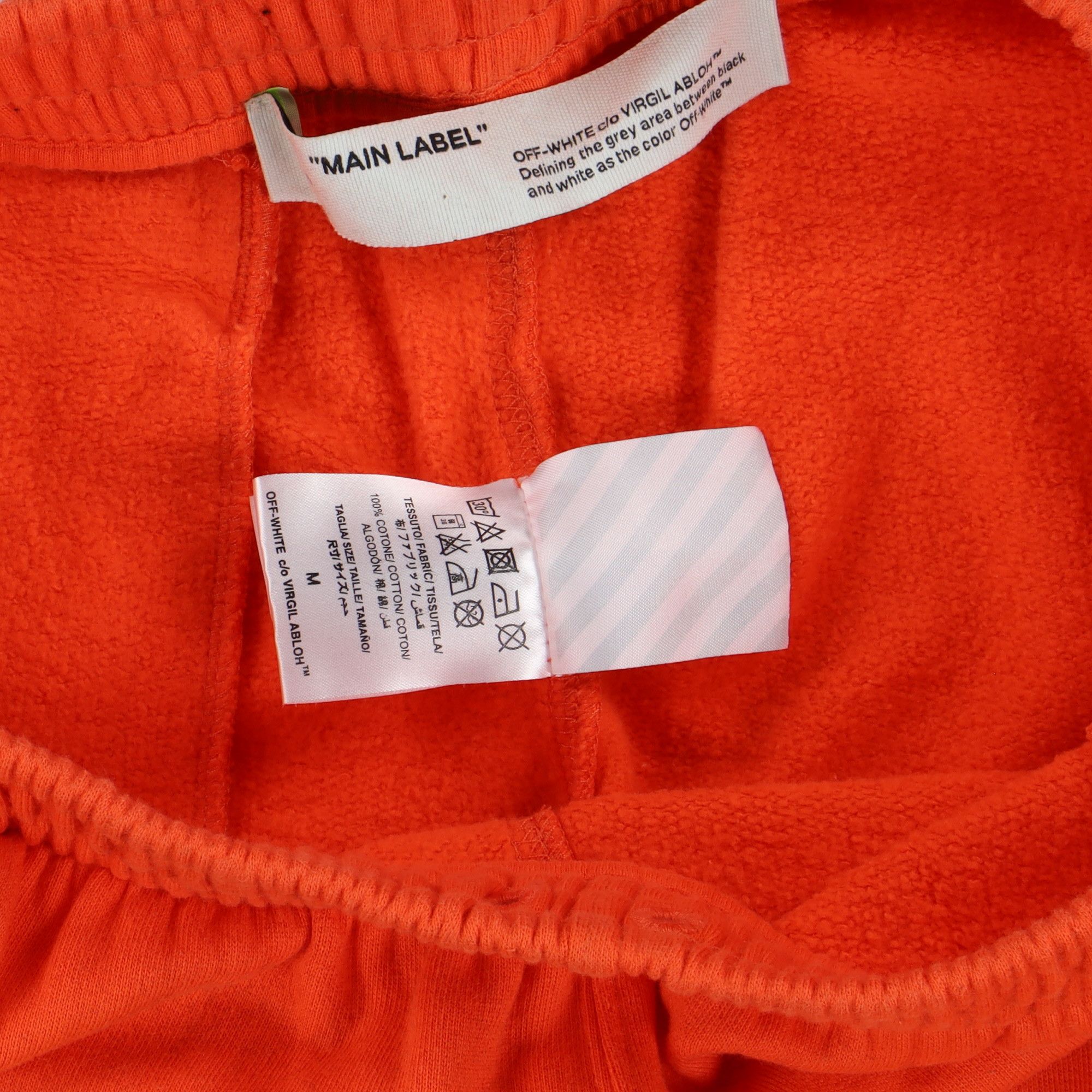 Off-White Orange Sprayed Stencil Arrows Logo Sweatpants Size US 32 / EU 48 - 6 Thumbnail
