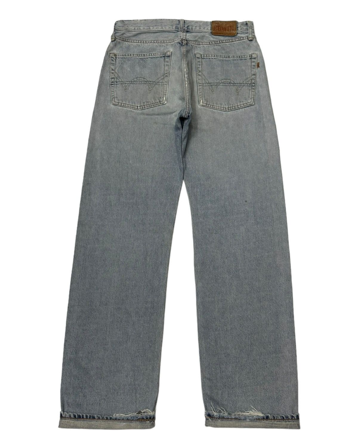 Edwin VINTAGE EDWIN 505x SELVEDGE BAGGY DISTRESSED DENIM JEANS Size US 31 - 2 Thumbnail