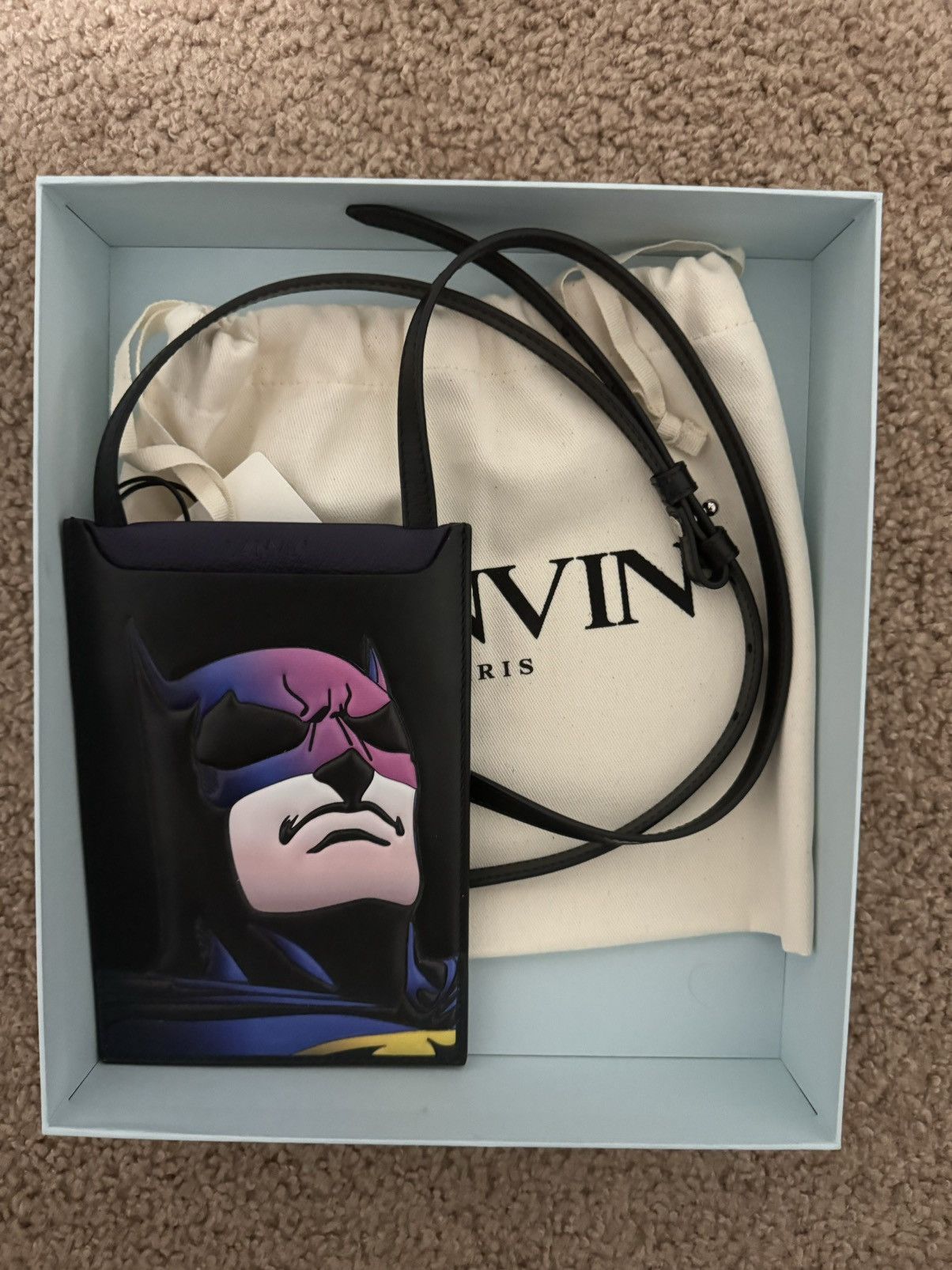 Lanvin LANVIN X BATMAN CALFSKIN PHONE CASE Size ONE SIZE - 13 Thumbnail