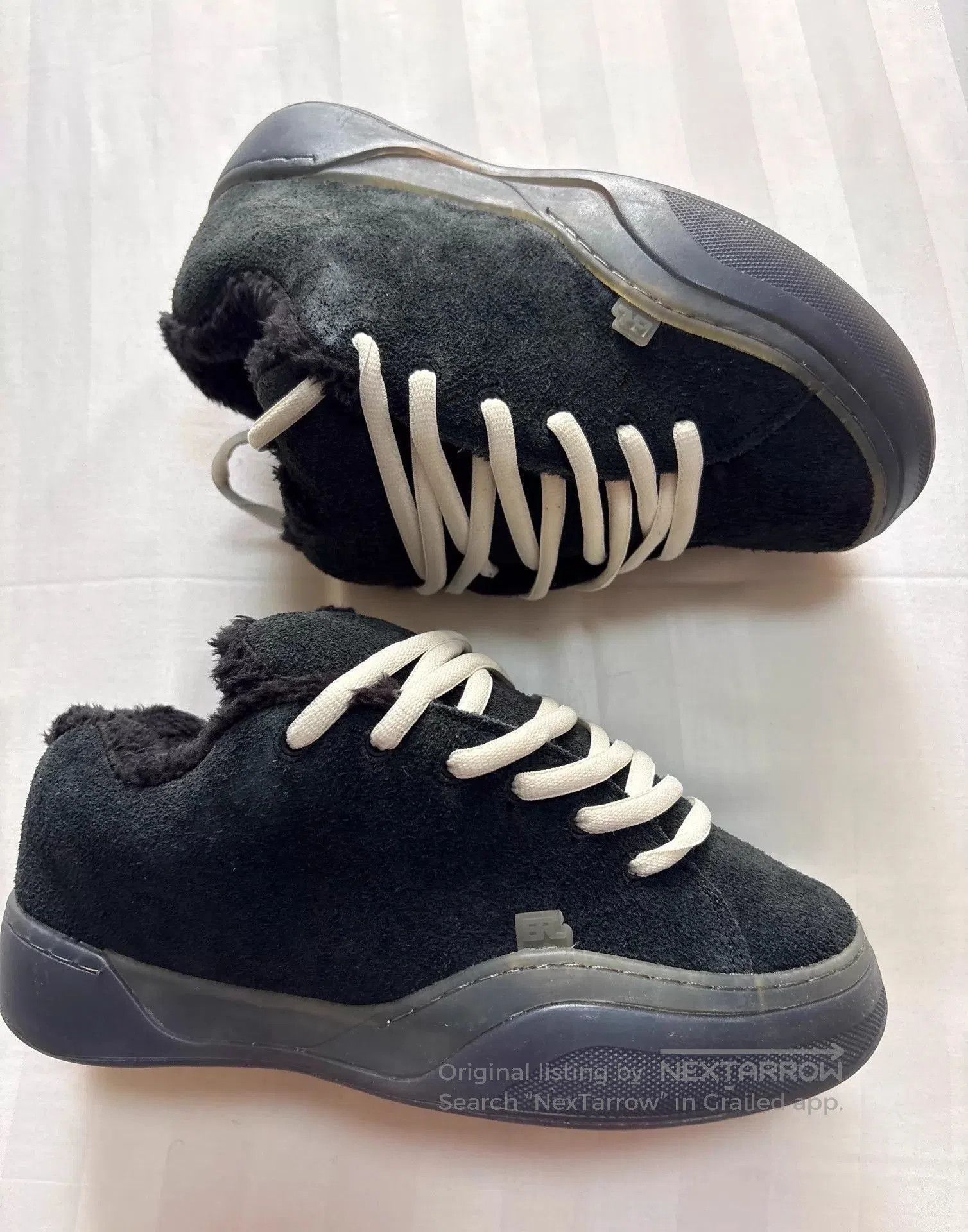ERL Black Low-Top Sneakers with White Laces. Size US 8 / EU 41 - 3 Thumbnail