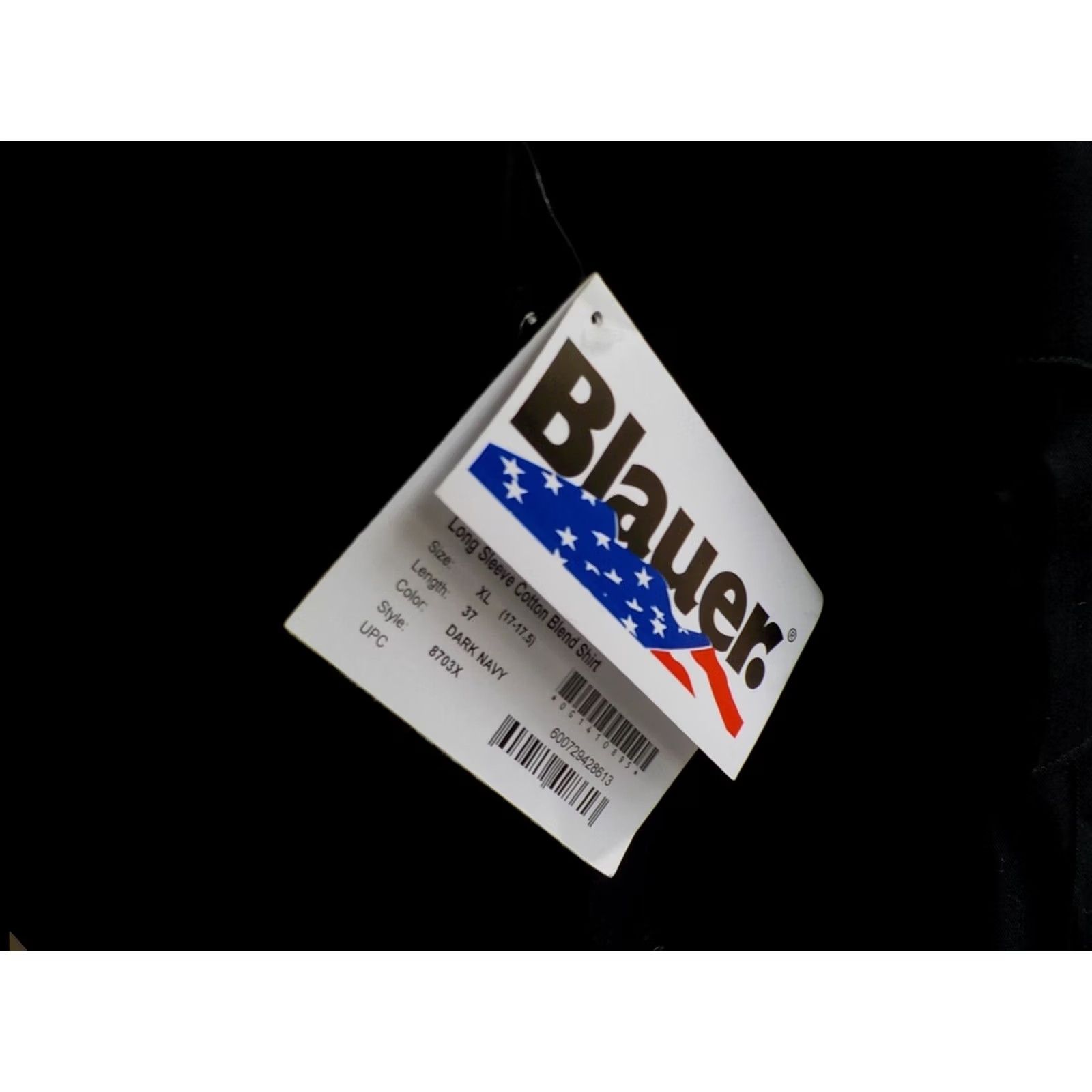 Vintage VINTAGE Blauer Mens Long Sleeve Button Front Work Shirt 8703X Dark Navy Poly/Cotton XL NWT Size US XL / EU 56 / 4 - 6 Thumbnail