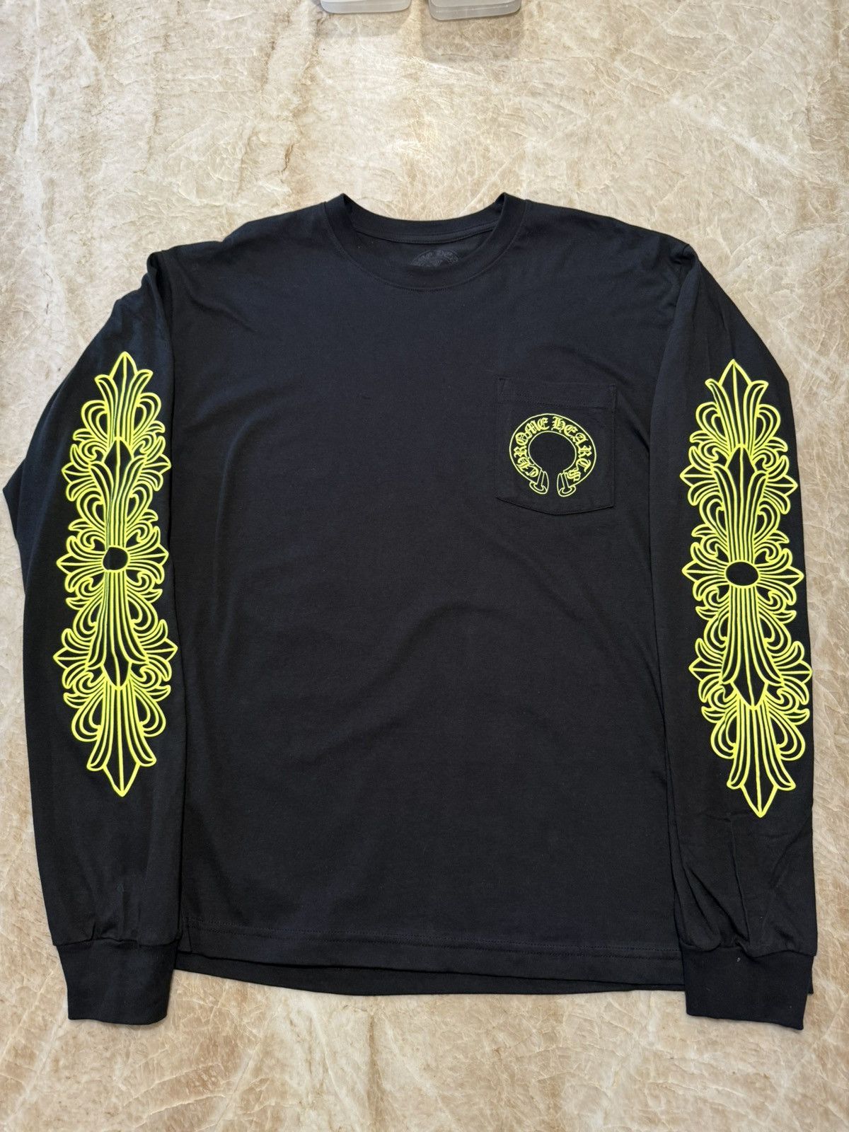 Chrome Hearts Chrome Hearts Long Sleeve XL With Fluorescent Green Size US XL / EU 56 / 4 - 2 Thumbnail
