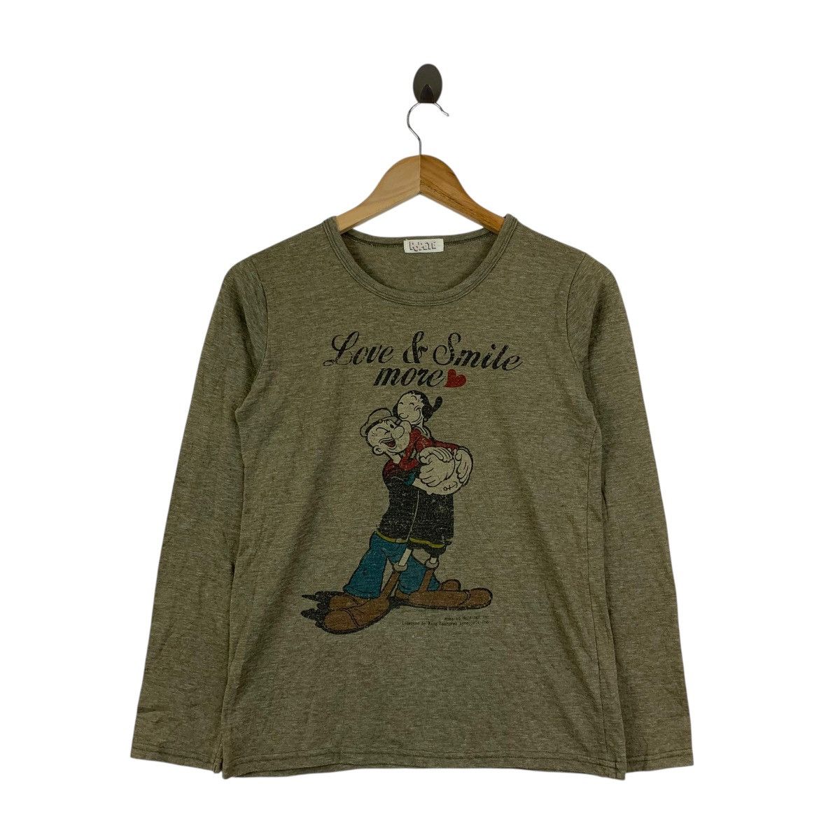 Vintage Vintage Popeye Olive Oyl Love & Smile More Long Sleeve Shirt Size XS / US 0-2 / IT 36-38 - 1 Thumbnail