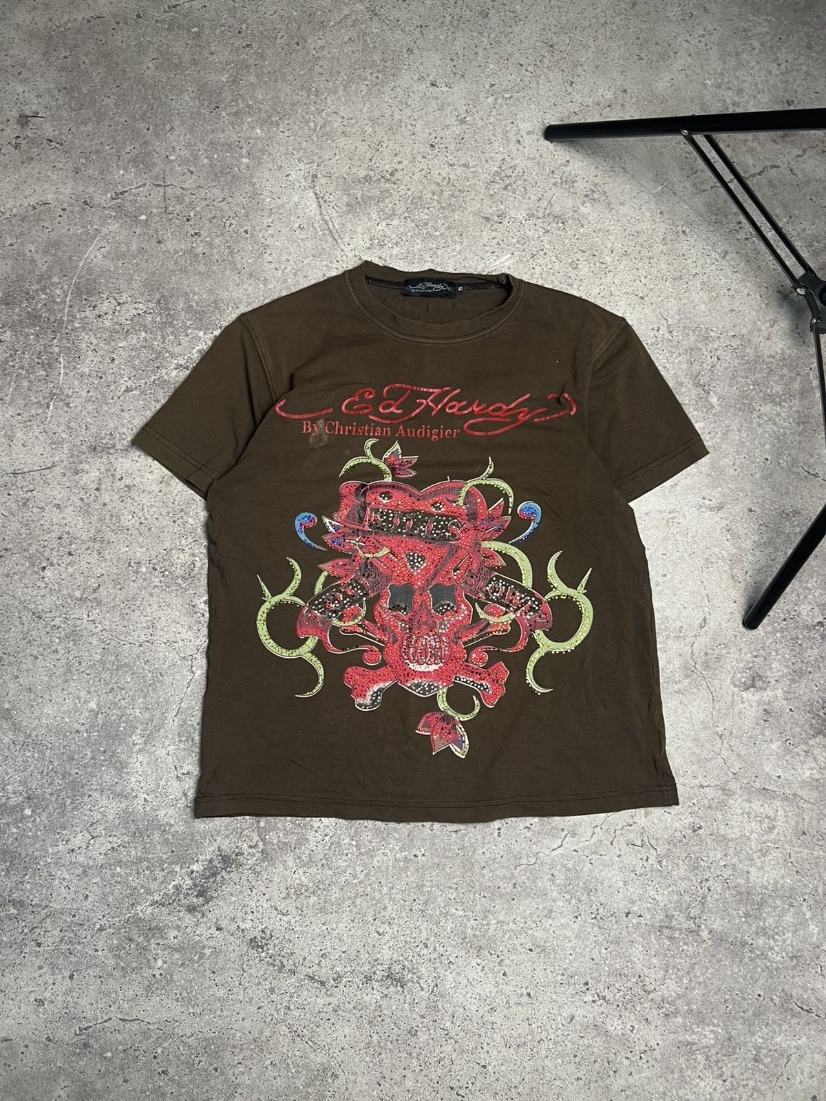 Christian Audigier Vintage Ed Hardy Tee Y2K Size S / US 4 / IT 40 - 1 Thumbnail