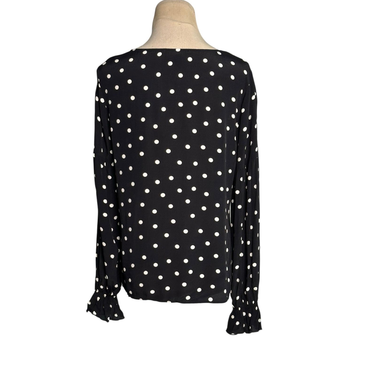 Sanctuary Sanctuary polka dots long sleeves tunic blouse size XS Size XS / US 0-2 / IT 36-38 - 2 Thumbnail