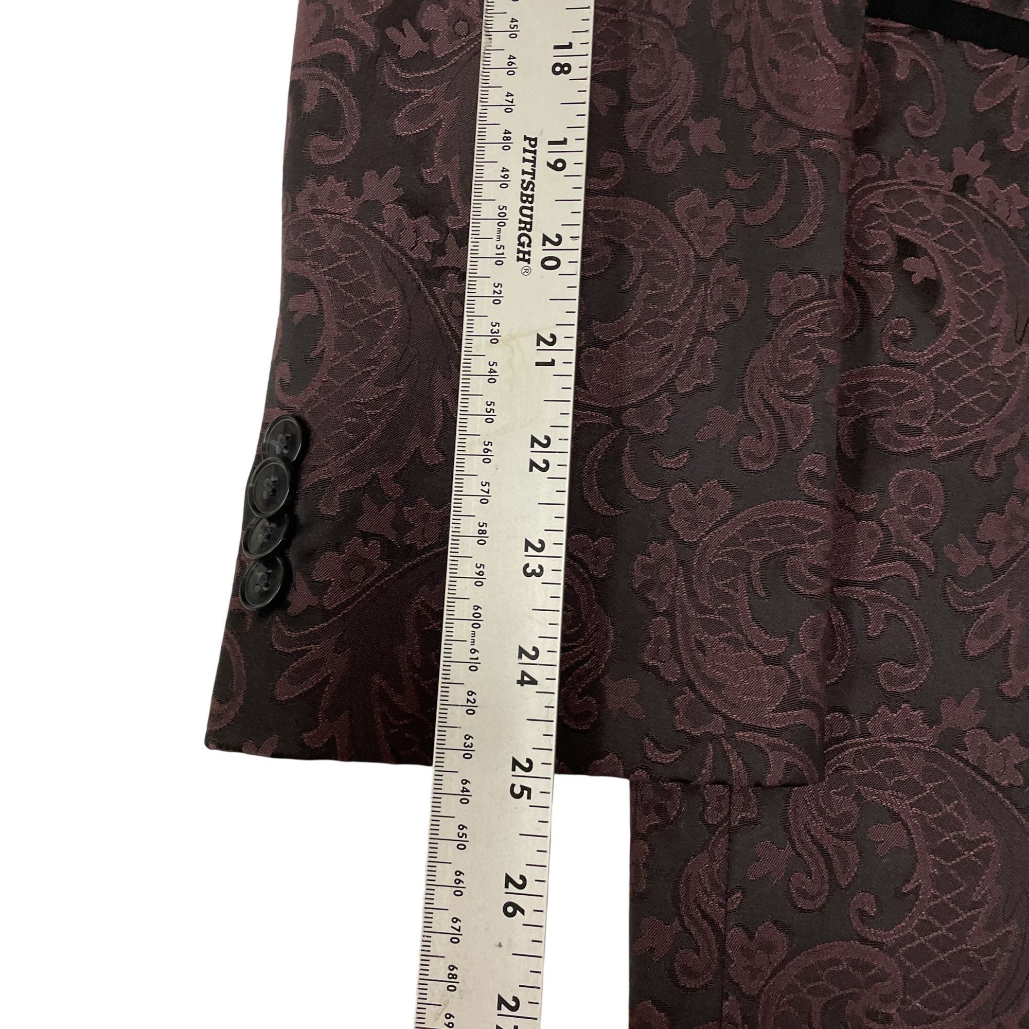 Kenneth Cole Vtg 50’s Style ROCKABILLY Jacket Kenneth Cole PLUM Black Tux Size 38L - 8 Thumbnail