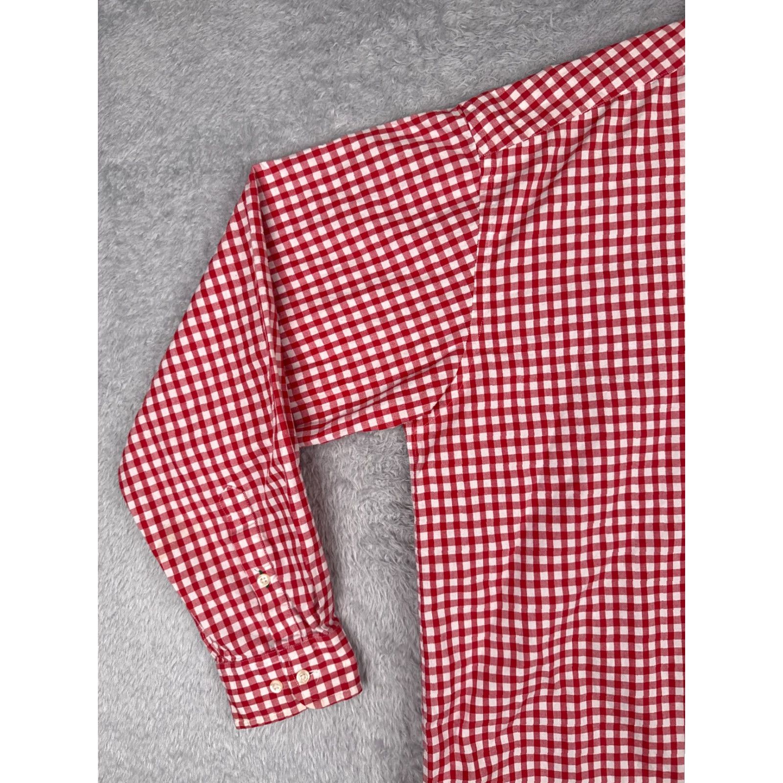 Tommy Hilfiger VINTAGE Tommy Hilfiger Shirt Men XL Red Plaid 100% Cotton Long Sleeve Pocket (Collared, Button-Down) Size US XL / EU 56 / 4 - 3 Thumbnail